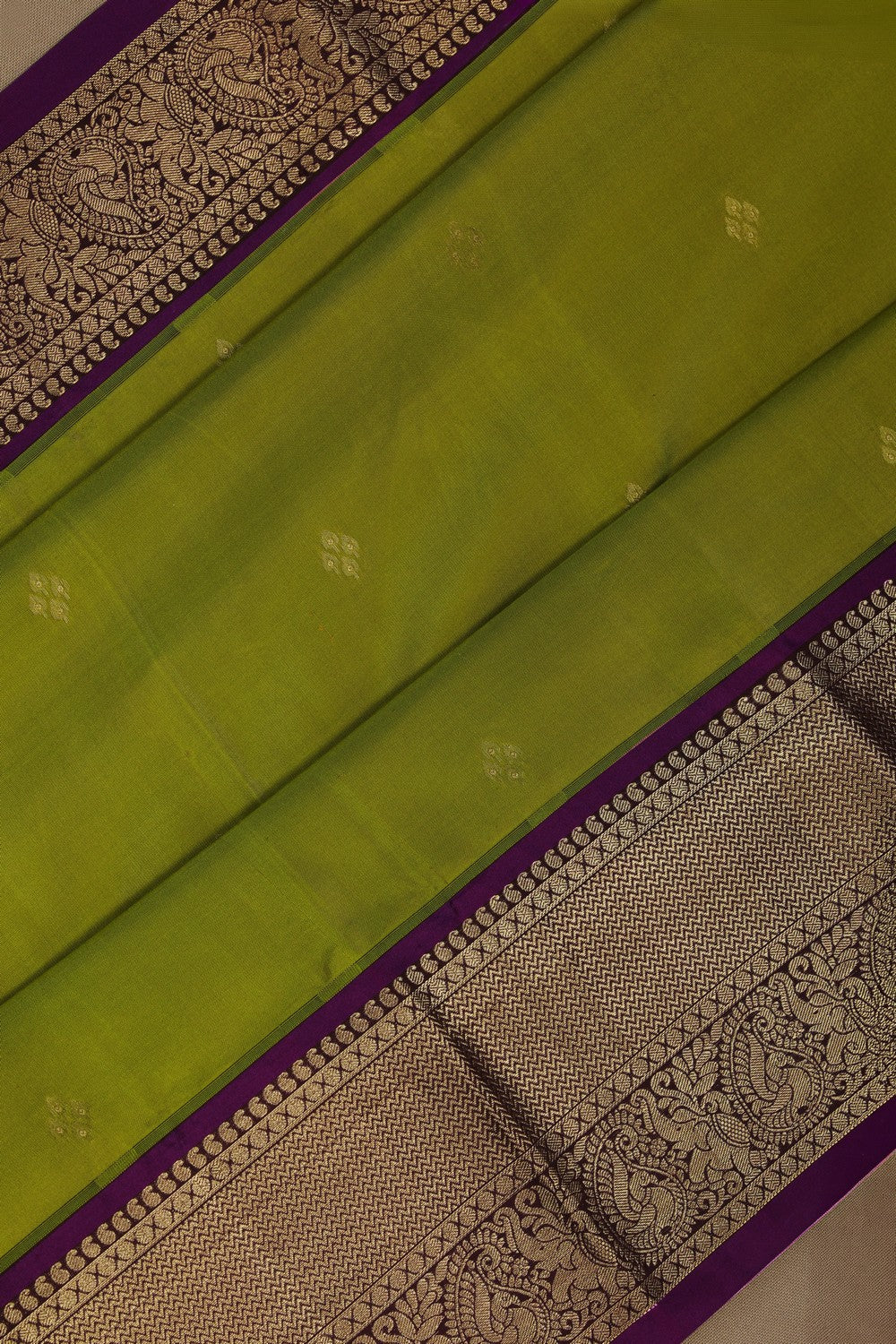 Image of Kanchi Silk Moss Green Saree
