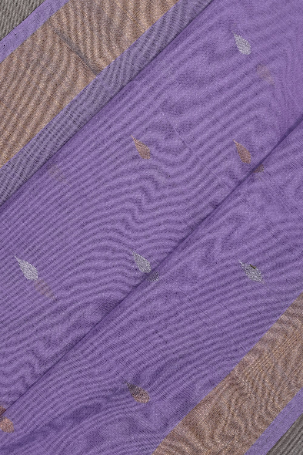 Image of Uppada Cotton Purple Saree