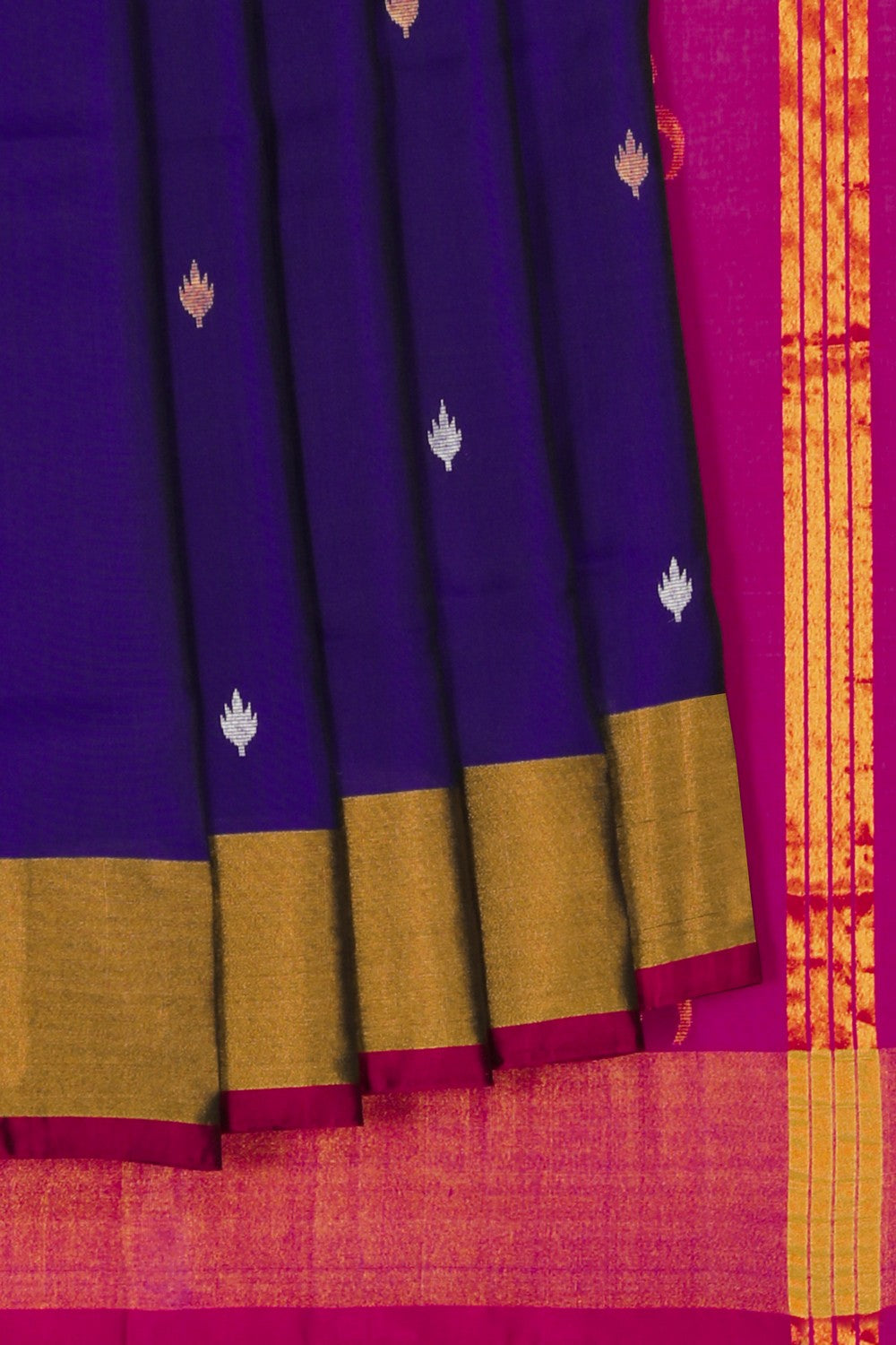 Image of Uppada Silk Indigo Blue Saree