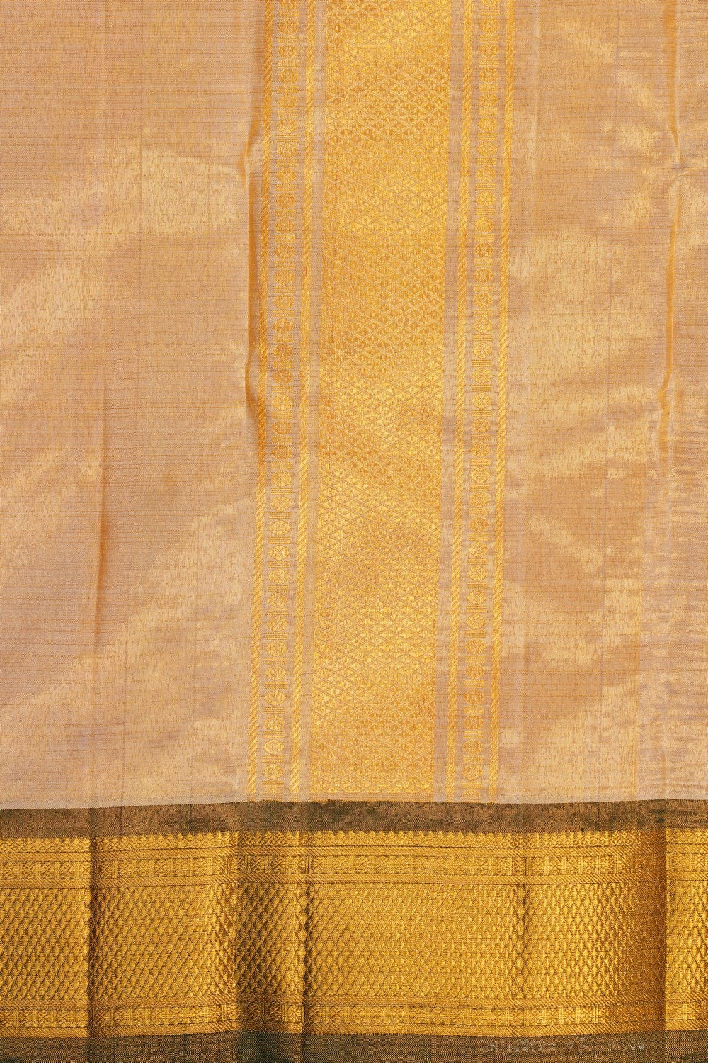 Image of Kanchi Tissue Silk Dhoti With Kanduva (8 X 4)