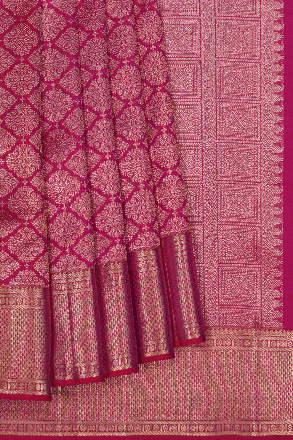 Image of Kanchipattu Brocade Pink Saree
