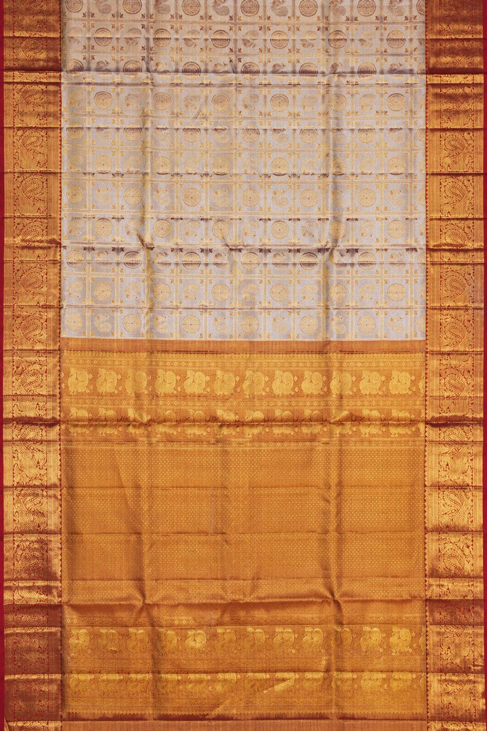 Image of Kanchipattu Tissue Brocade Gold Saree