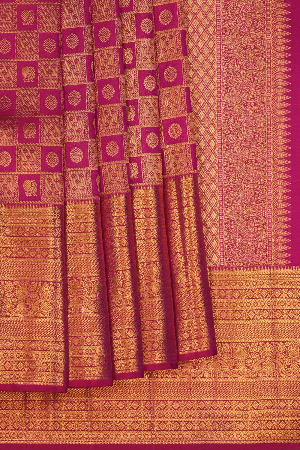 Image of Kanchipattu Brocade Pink Saree