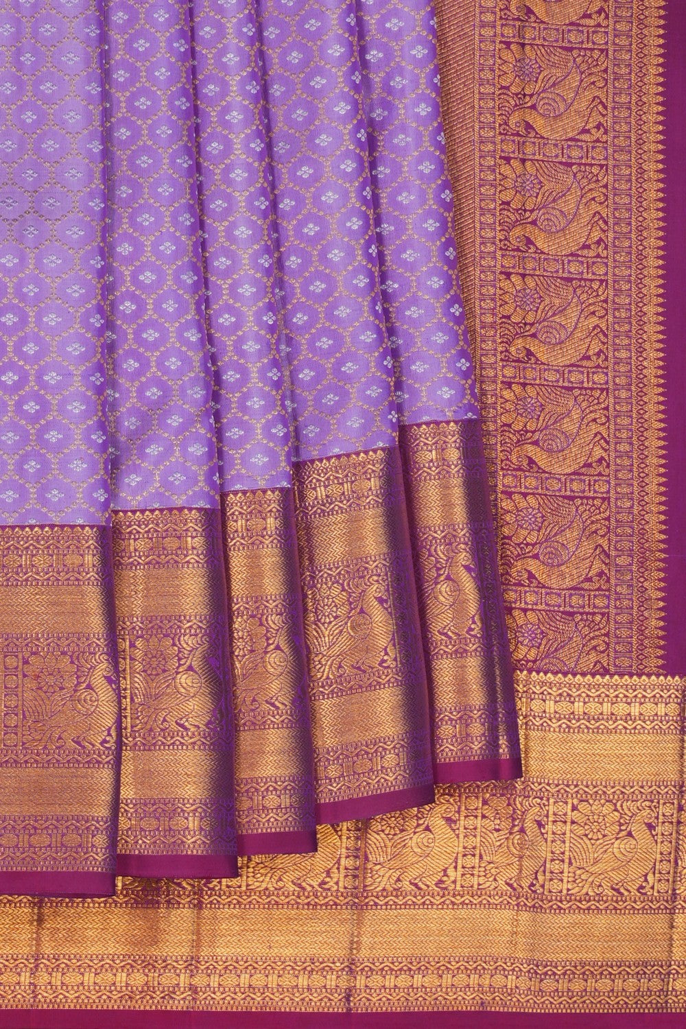 Image of Kanchipattu Brocade Purple Saree