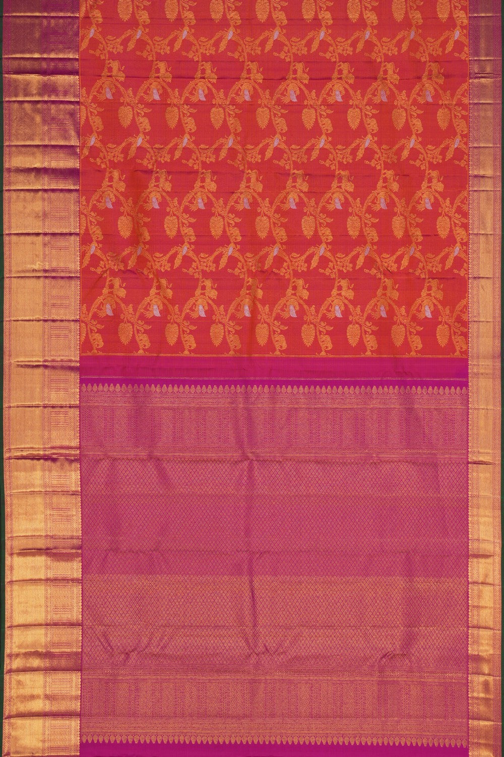 Image of Kanchipattu Fuchsia Pink Saree