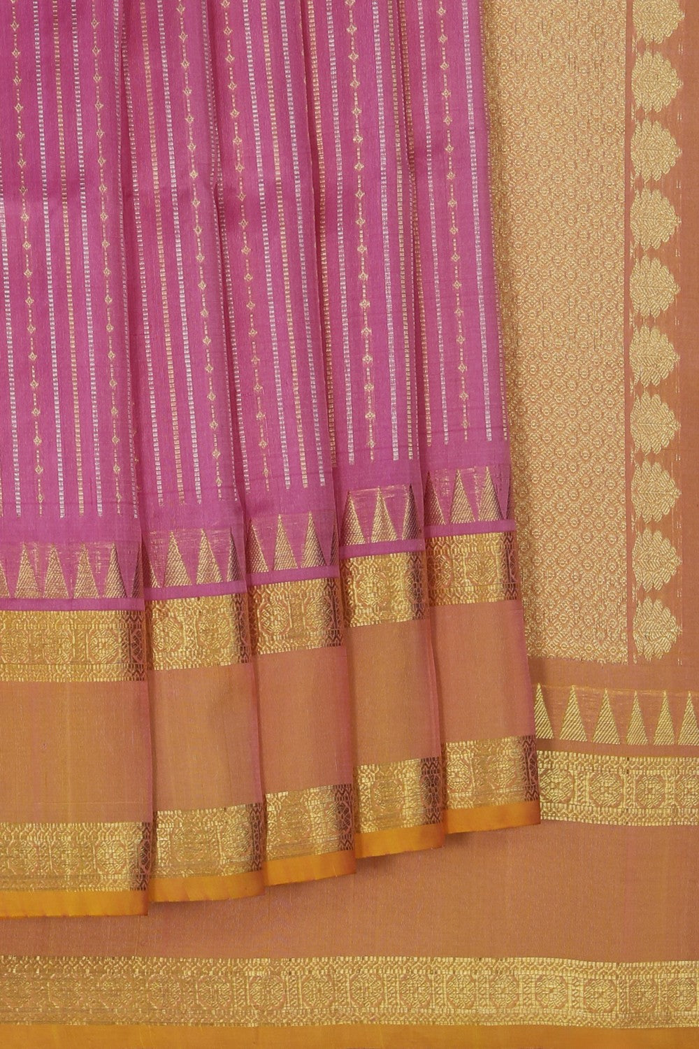 Image of Venkatagiri Brocade Pink Saree