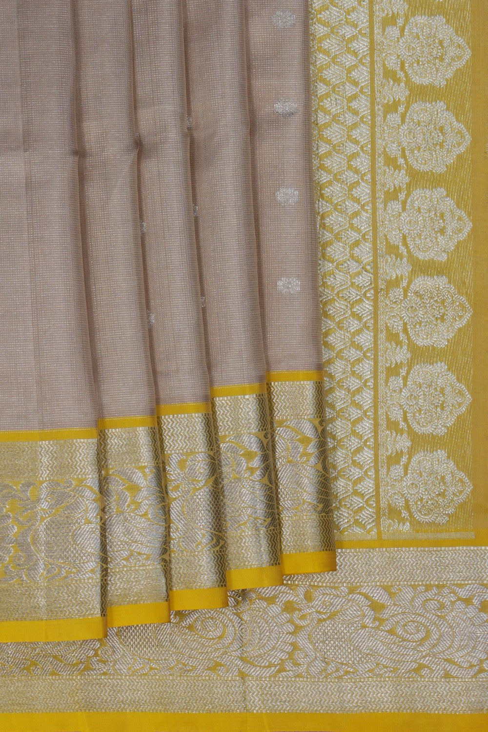 Image of Venkatagiri Tissue Beige Saree