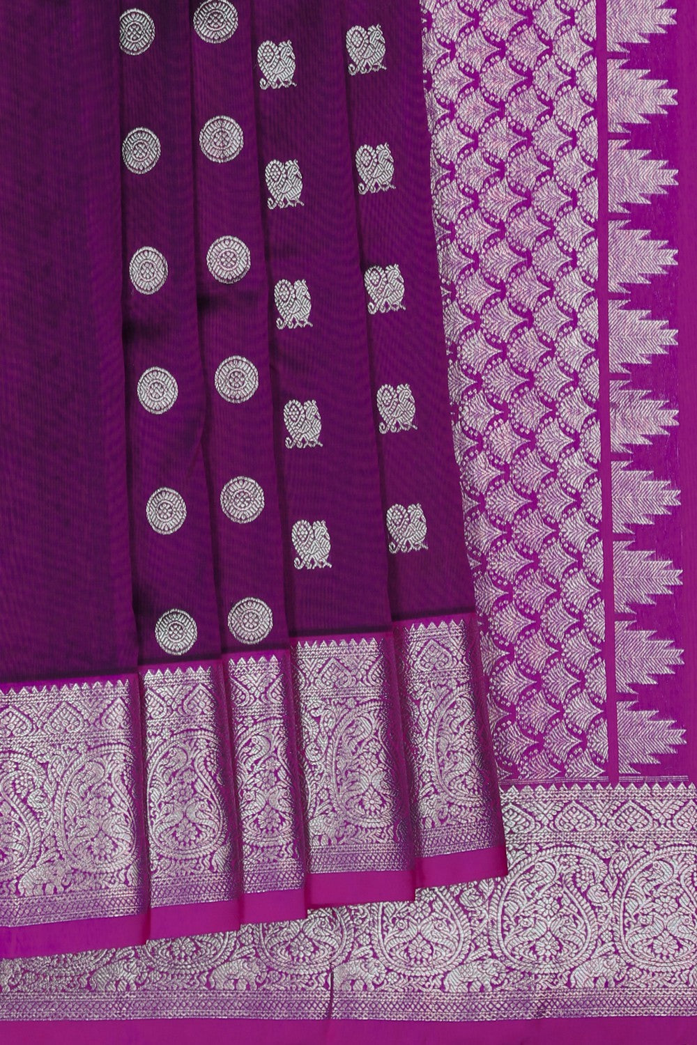 Image of Venkatagiri Purple Saree