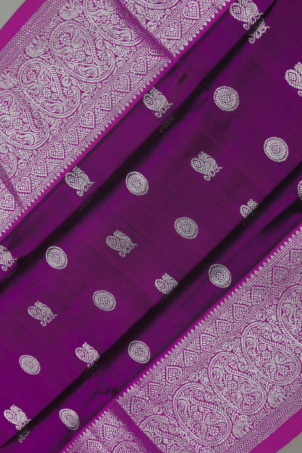 Image of Venkatagiri Purple Saree
