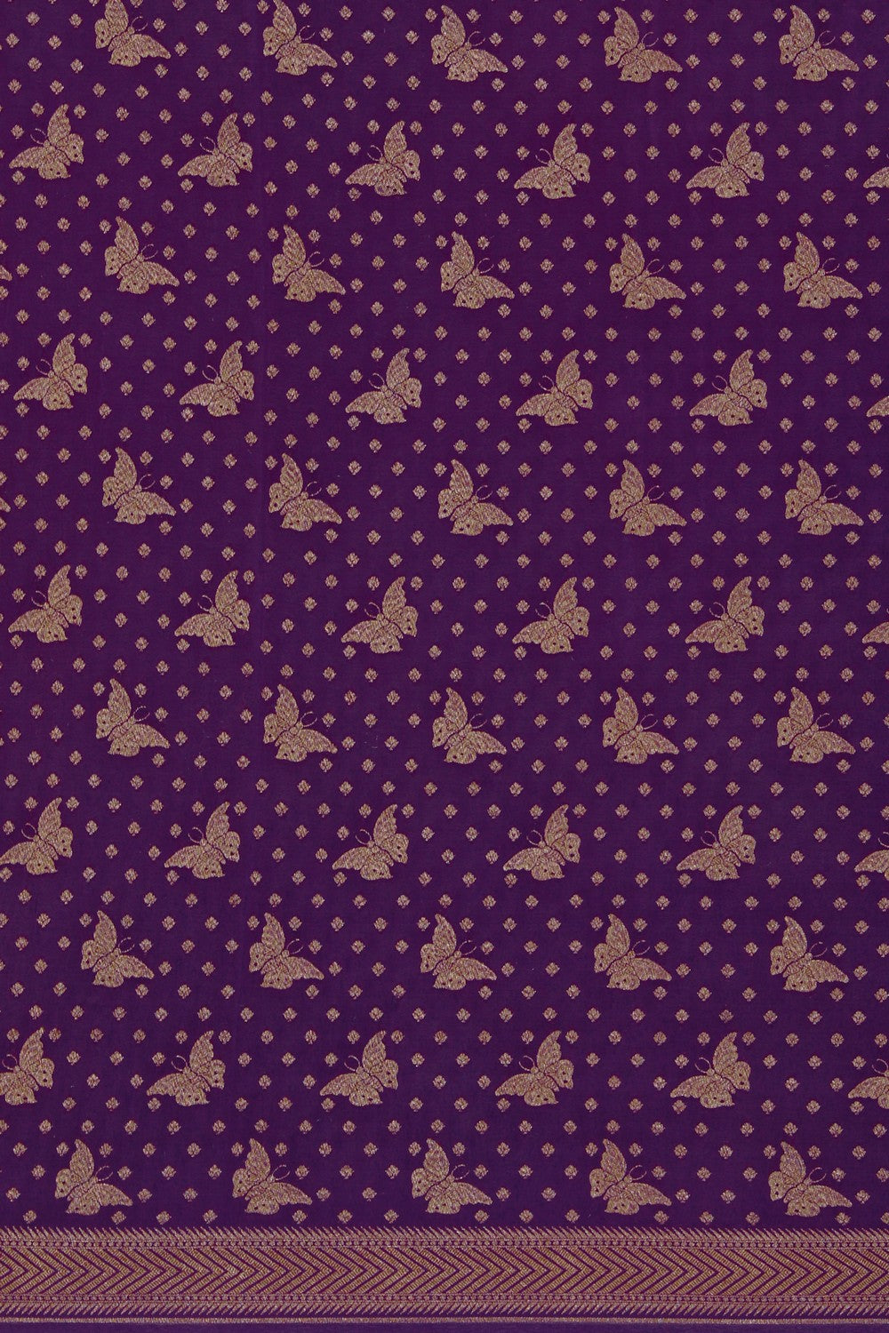 Image of Banarasi Crepe Violet Saree