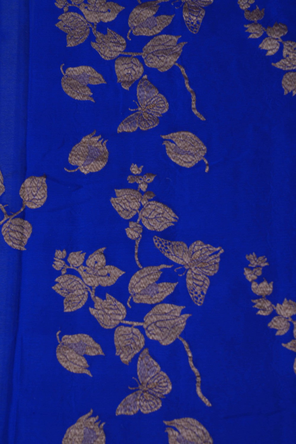 Image of Banarasi Crepe Royal Blue Saree