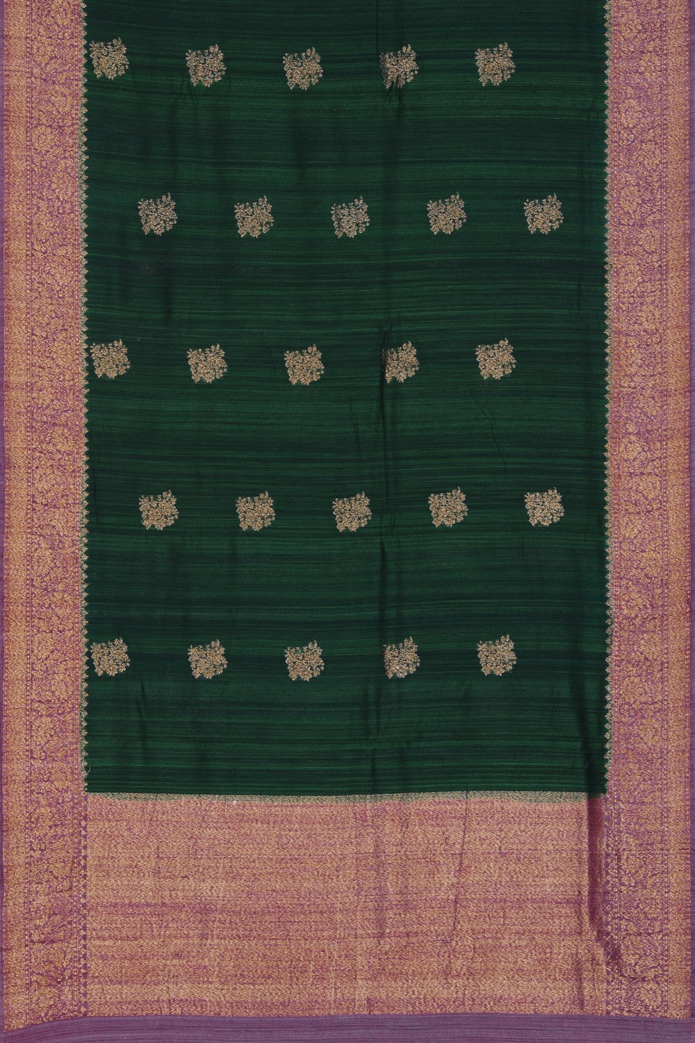 Image of Banarasi Tussar Silk Green Saree
