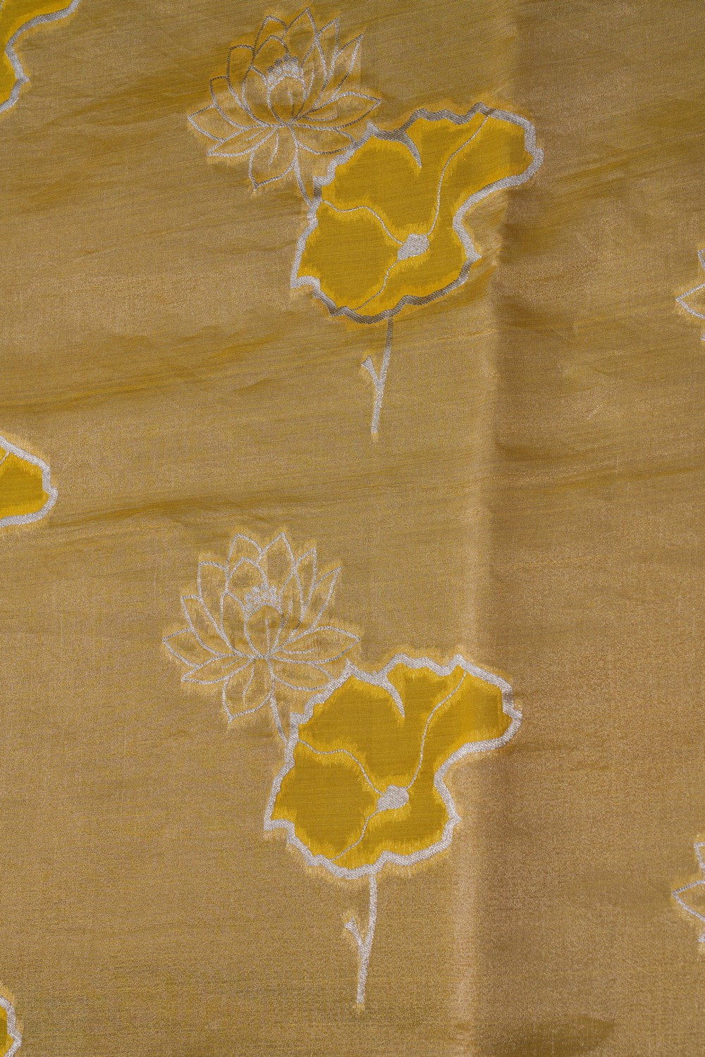 Image of Banarasi Tissue Silk Yellow Saree