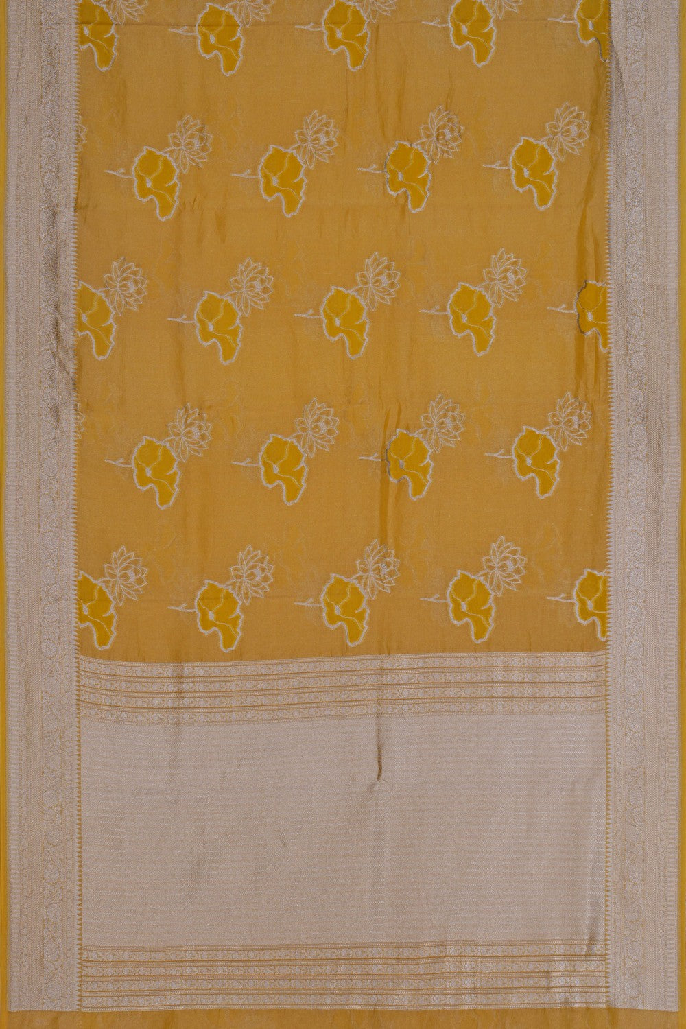 Image of Banarasi Tissue Silk Yellow Saree