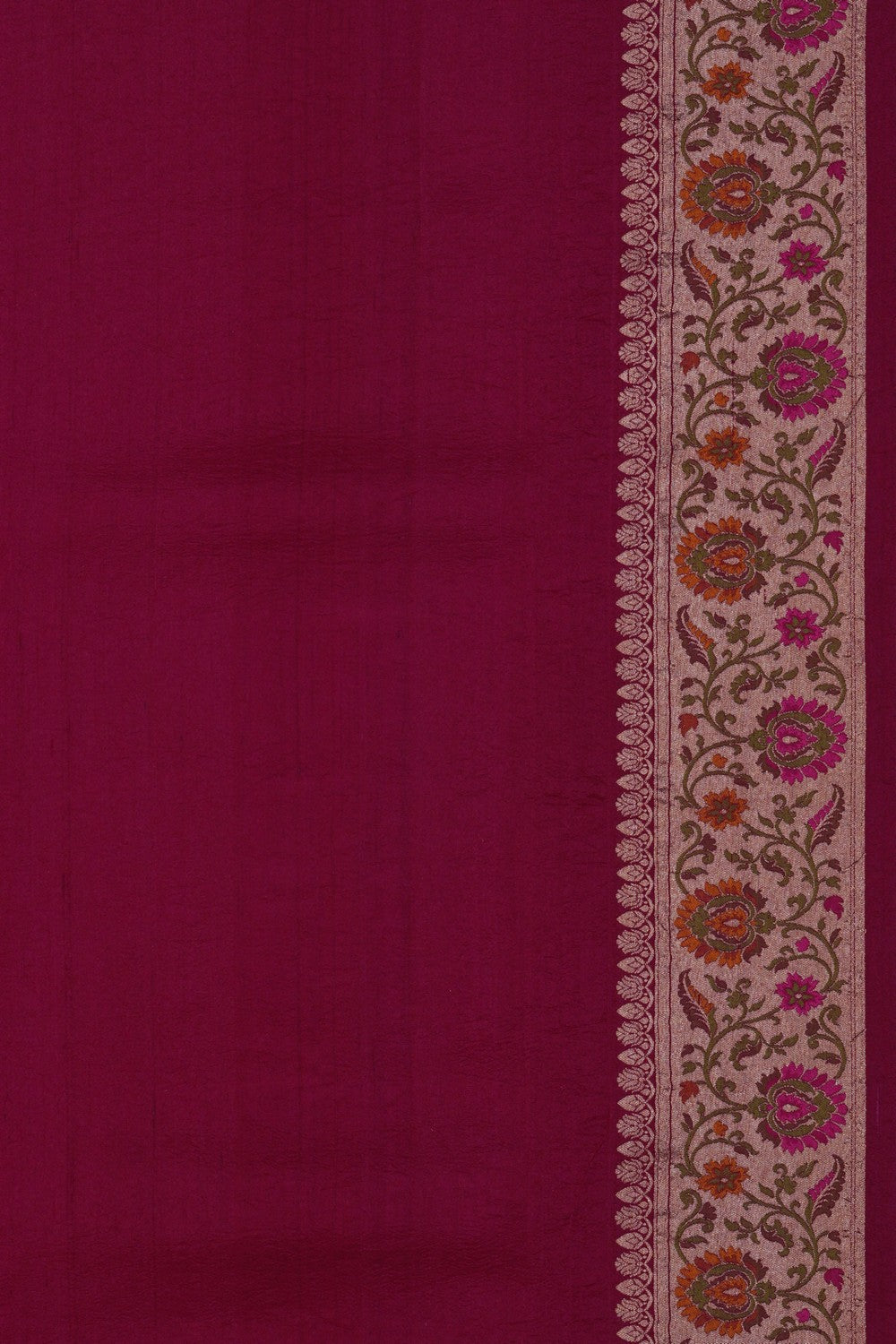 Image of Banarasi Tussar Silk Plum-Pink Saree