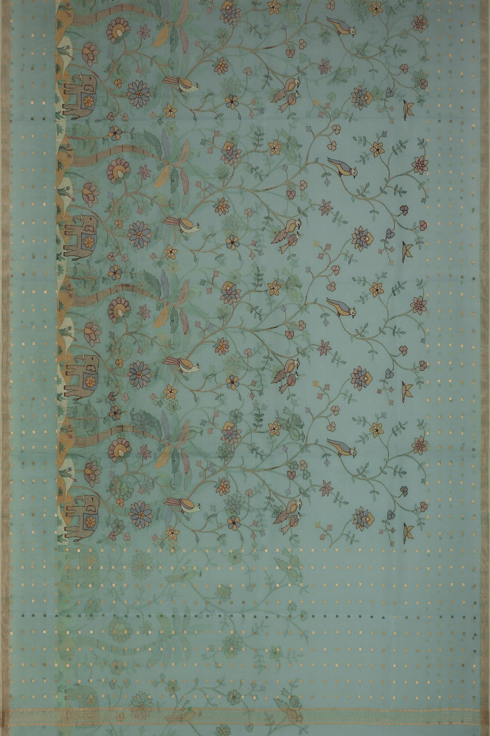 Image of Kora Silk Embroidery Saree