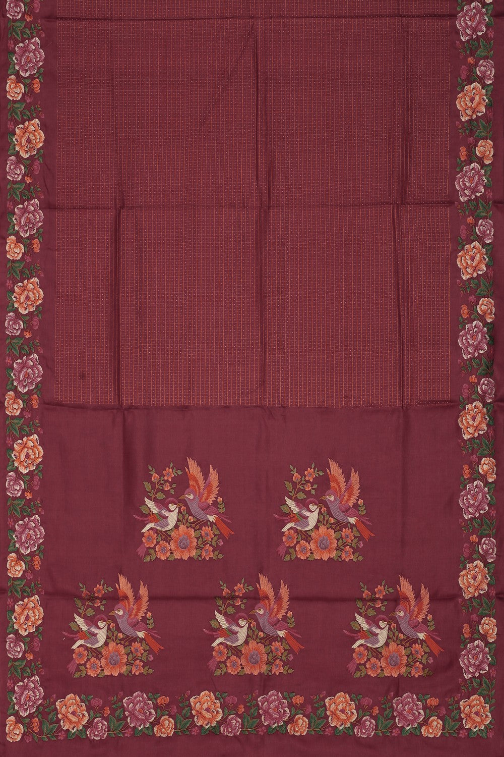 Image of A Tussar Embroidery Saree