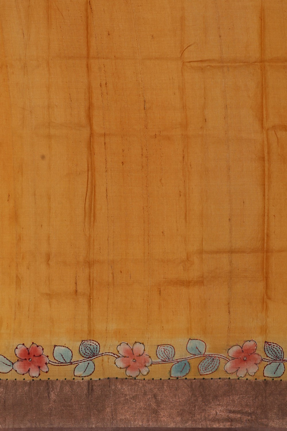 Image of A Tussar Silk Embroidery Saree