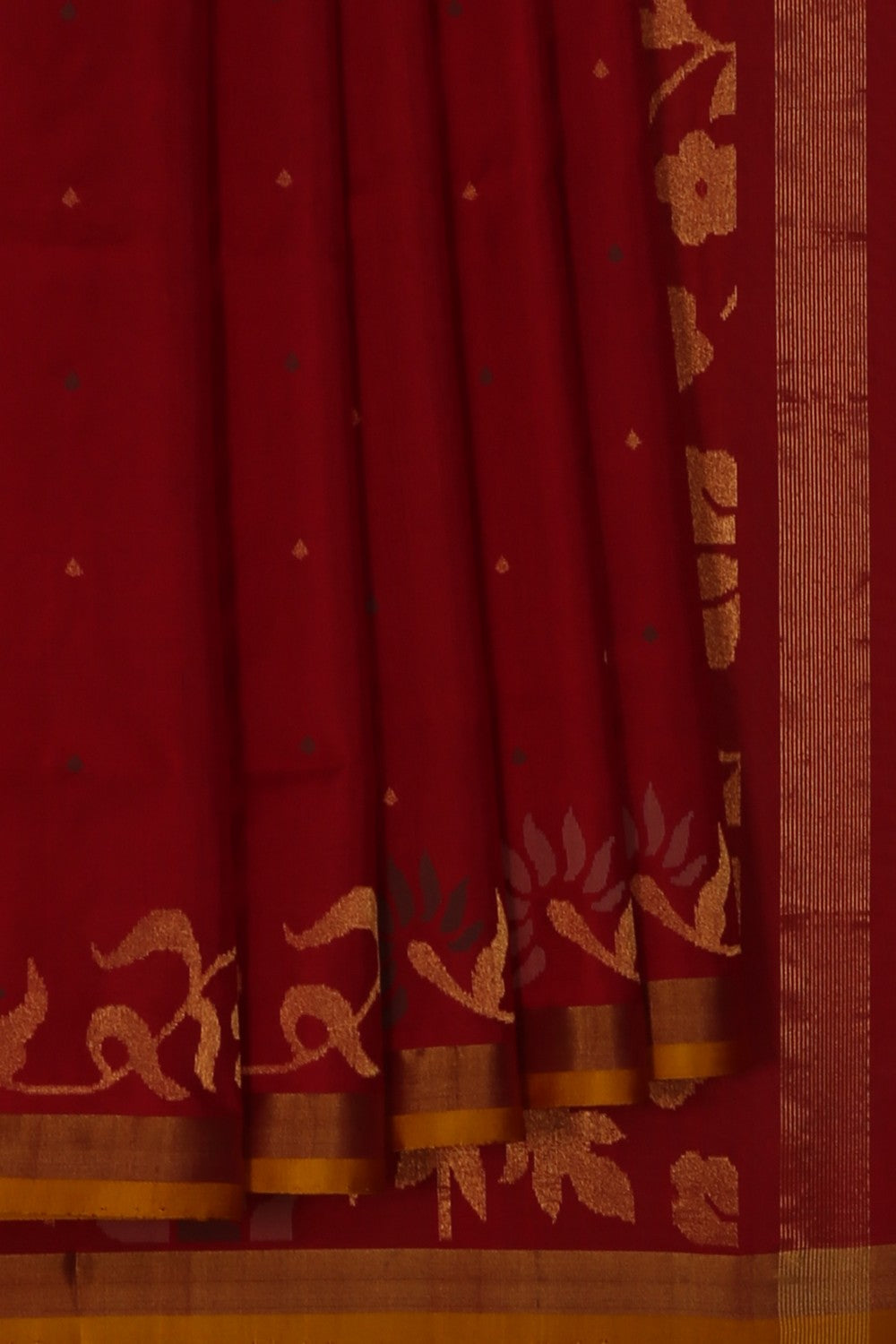 Image of Uppada Silk Caramel Maroon Saree