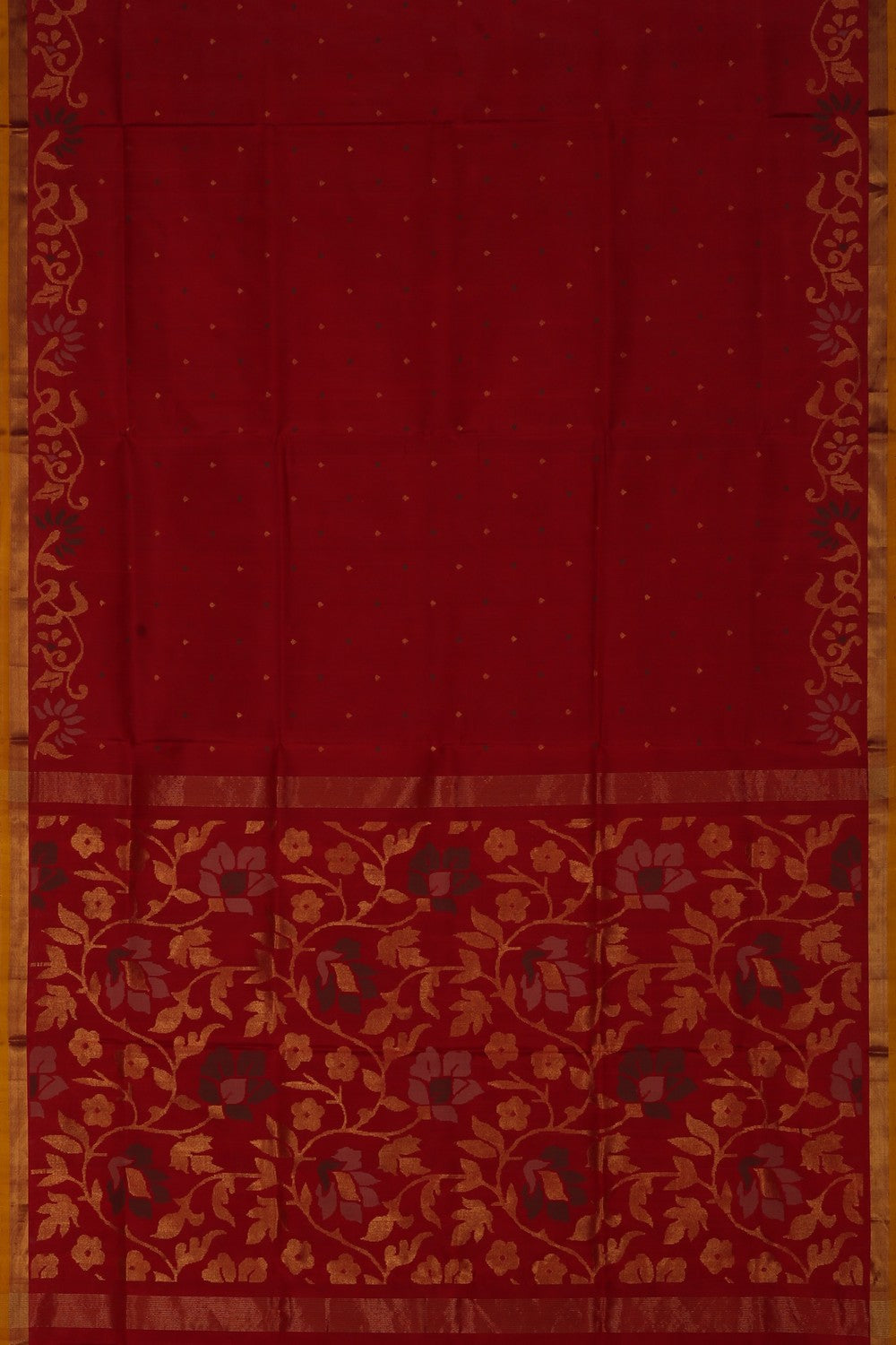 Image of Uppada Silk Caramel Maroon Saree