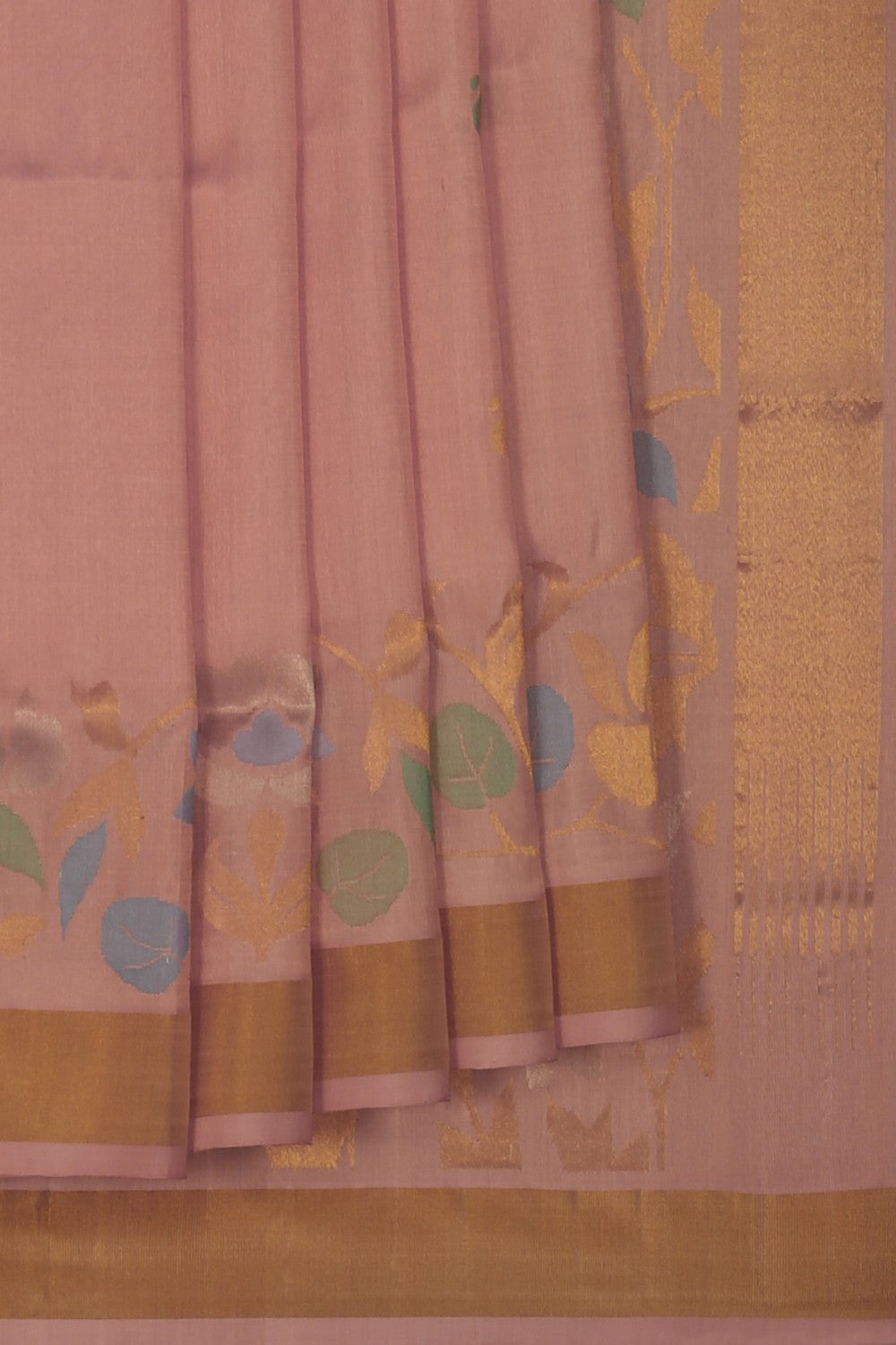 Image of Uppada Silk Peach Saree