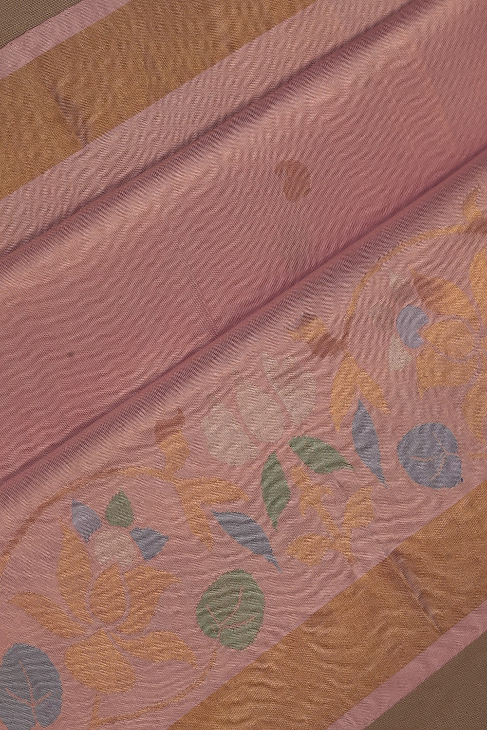 Image of Uppada Silk Peach Saree