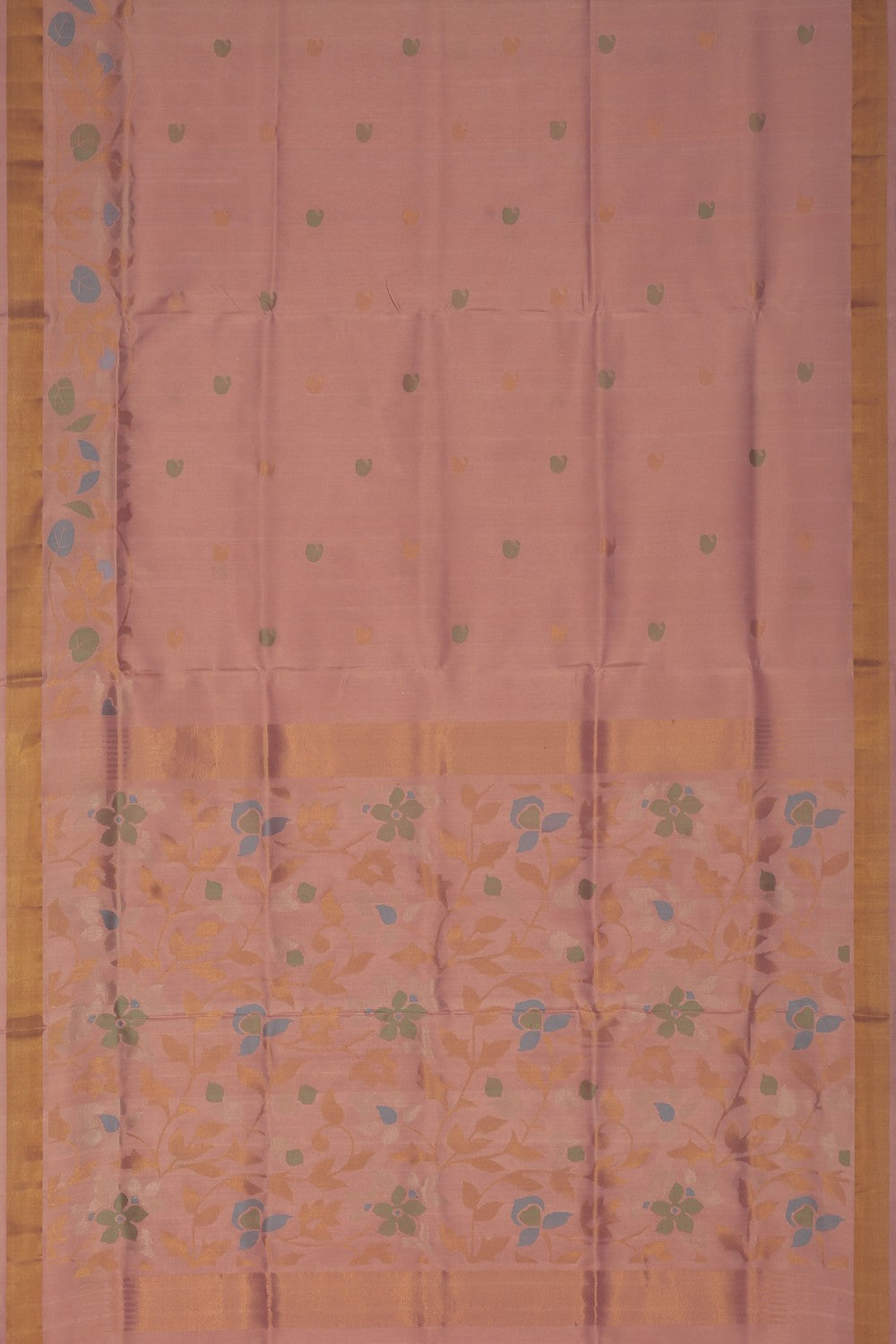 Image of Uppada Silk Peach Saree