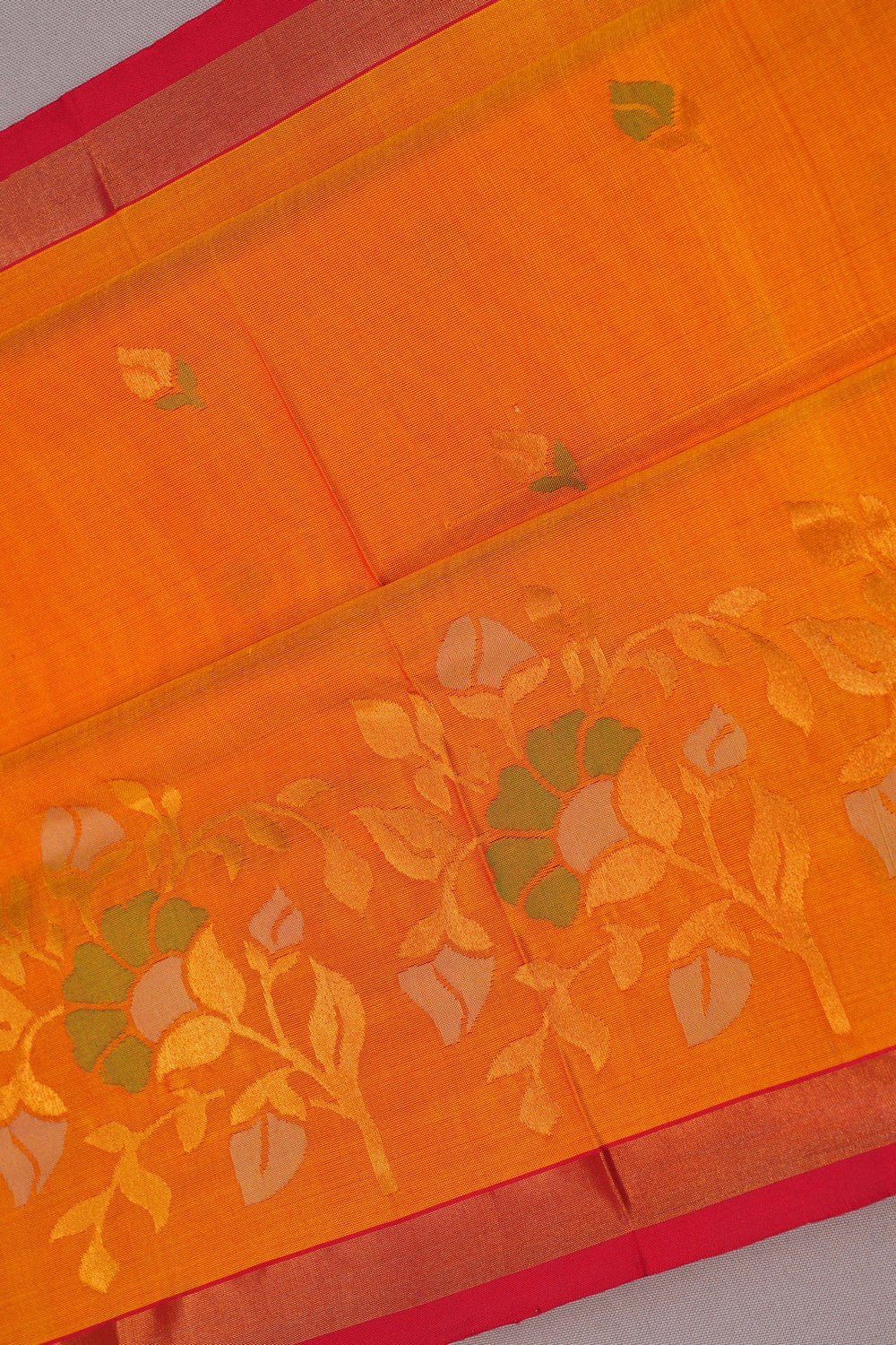 Image of Uppada Silk Mustard Saree