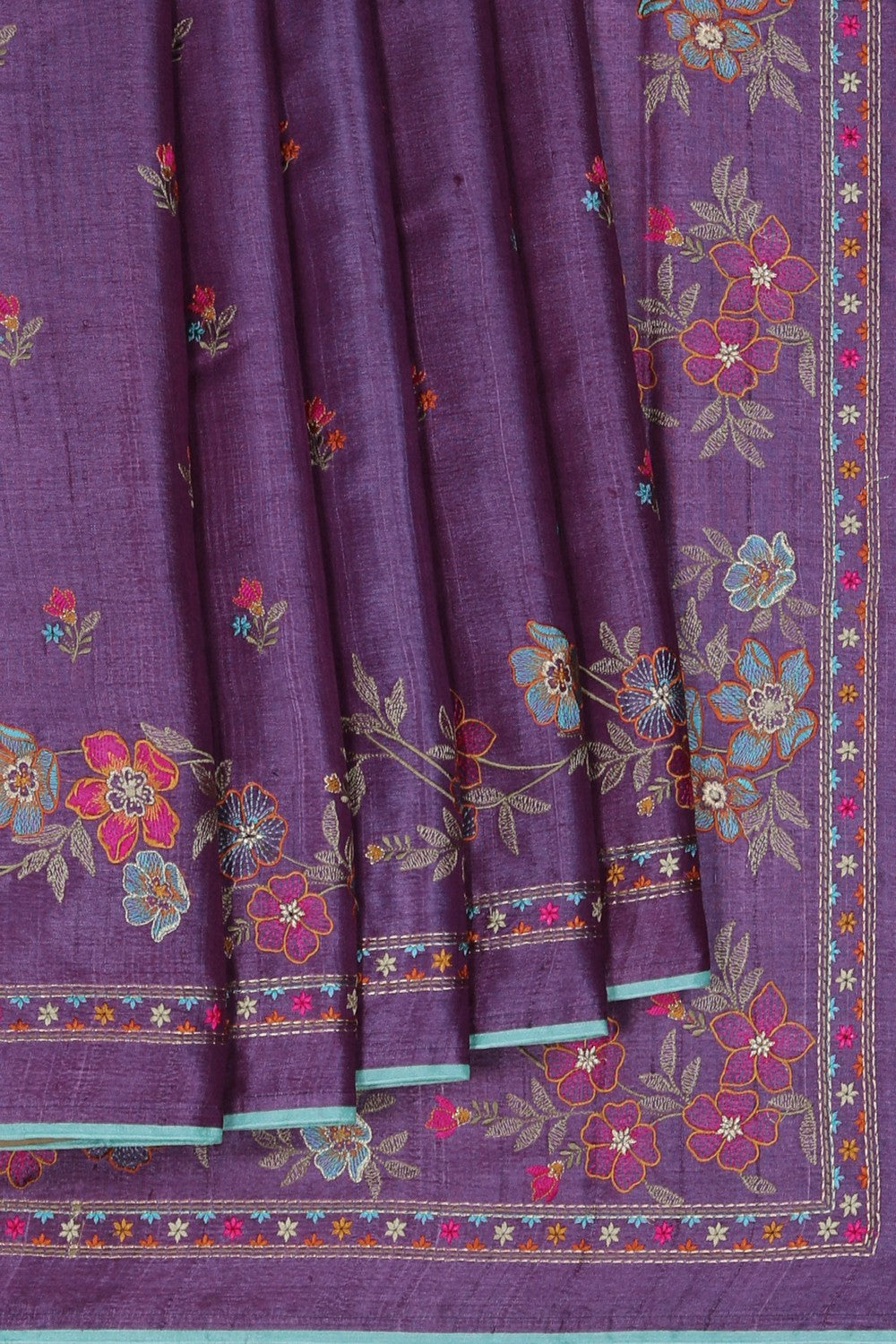 Image of A Tussar Embroidery Saree
