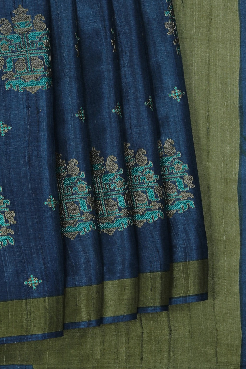 Image of A Tussar Embroidery Saree