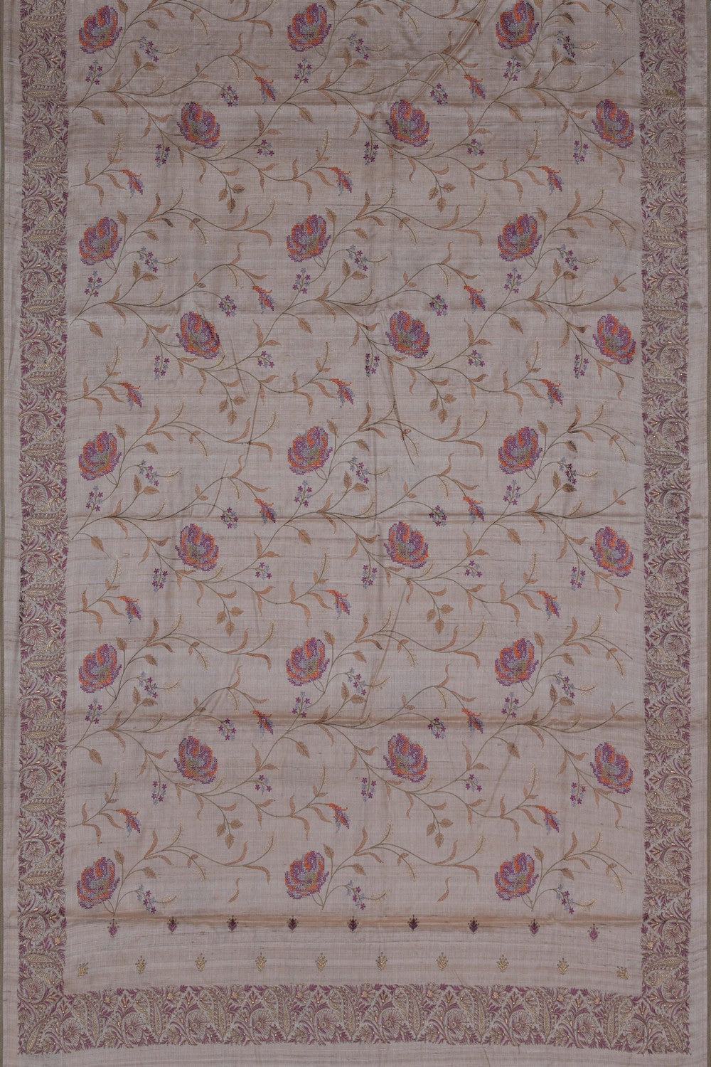 Image of A Tussar Embroidery Saree