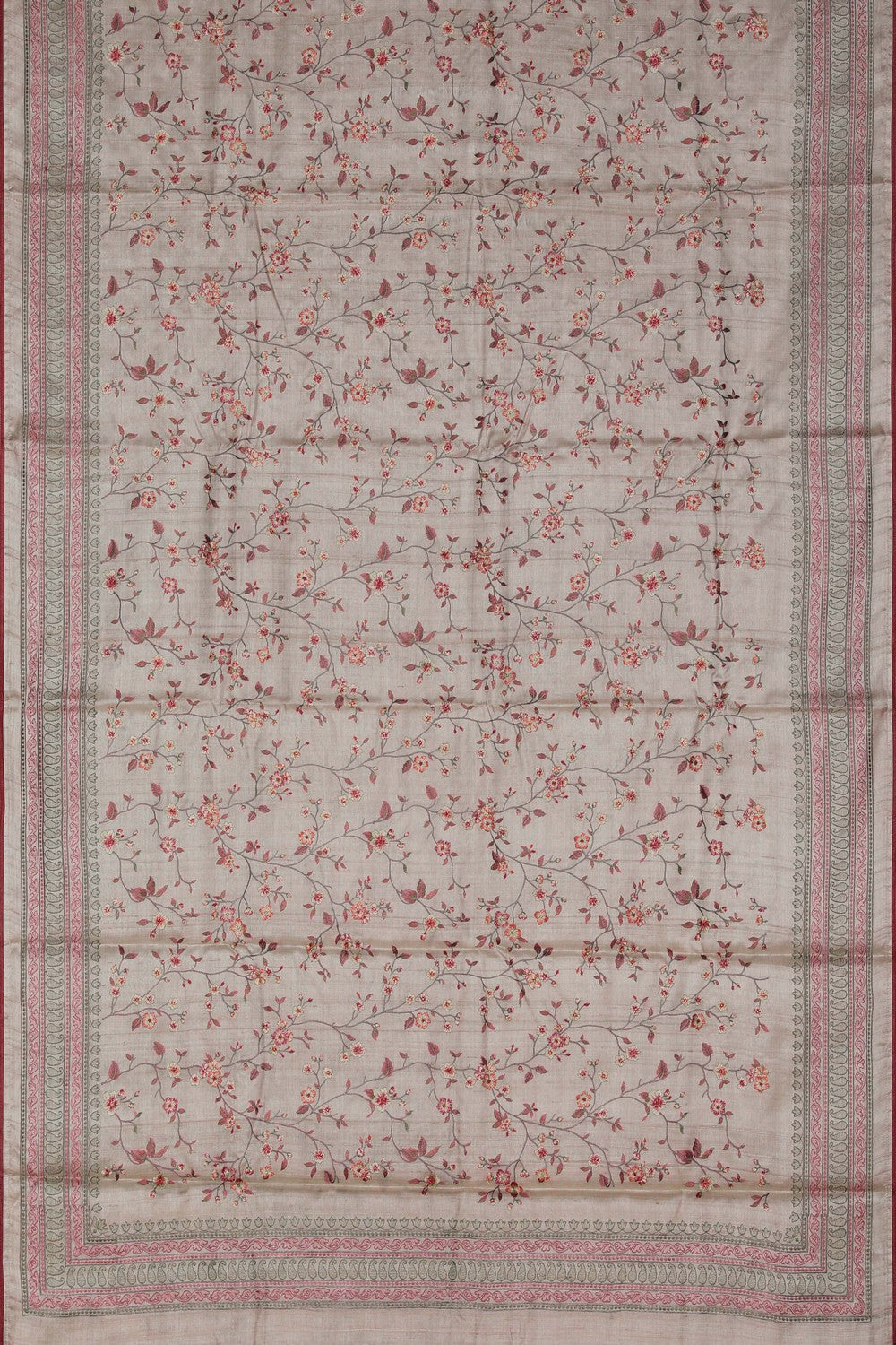 Image of A Tussar Embroidery Saree