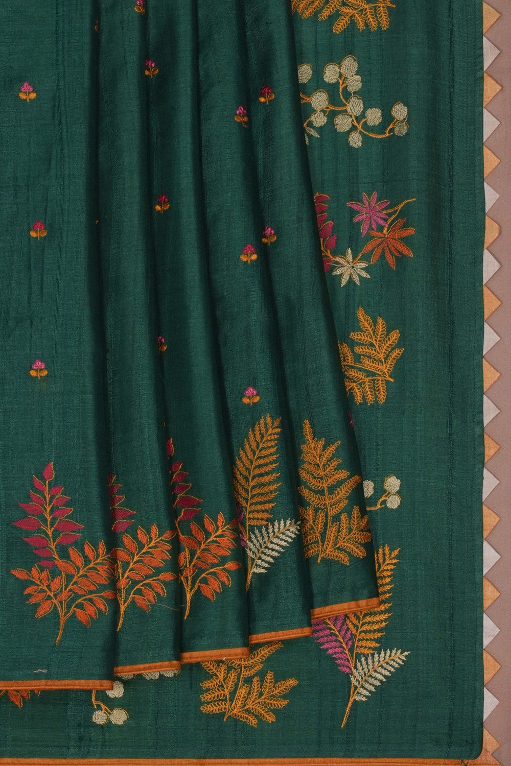 Image of A Tussar Embroidery Saree
