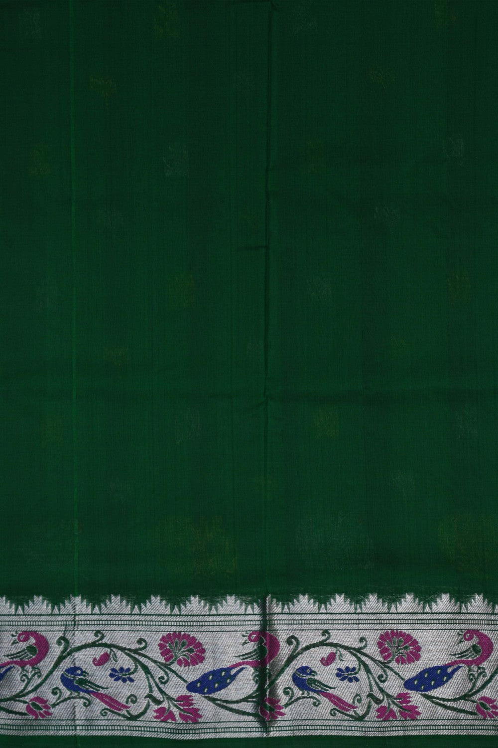 Image of Venkatagiri Silk Basli Green Saree