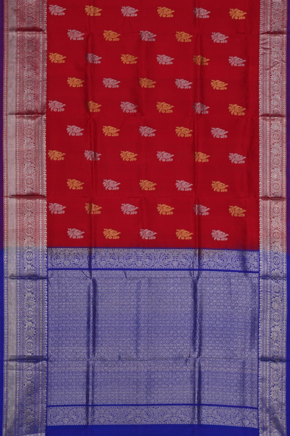 Image of Venkatagiri Silk Red Saree