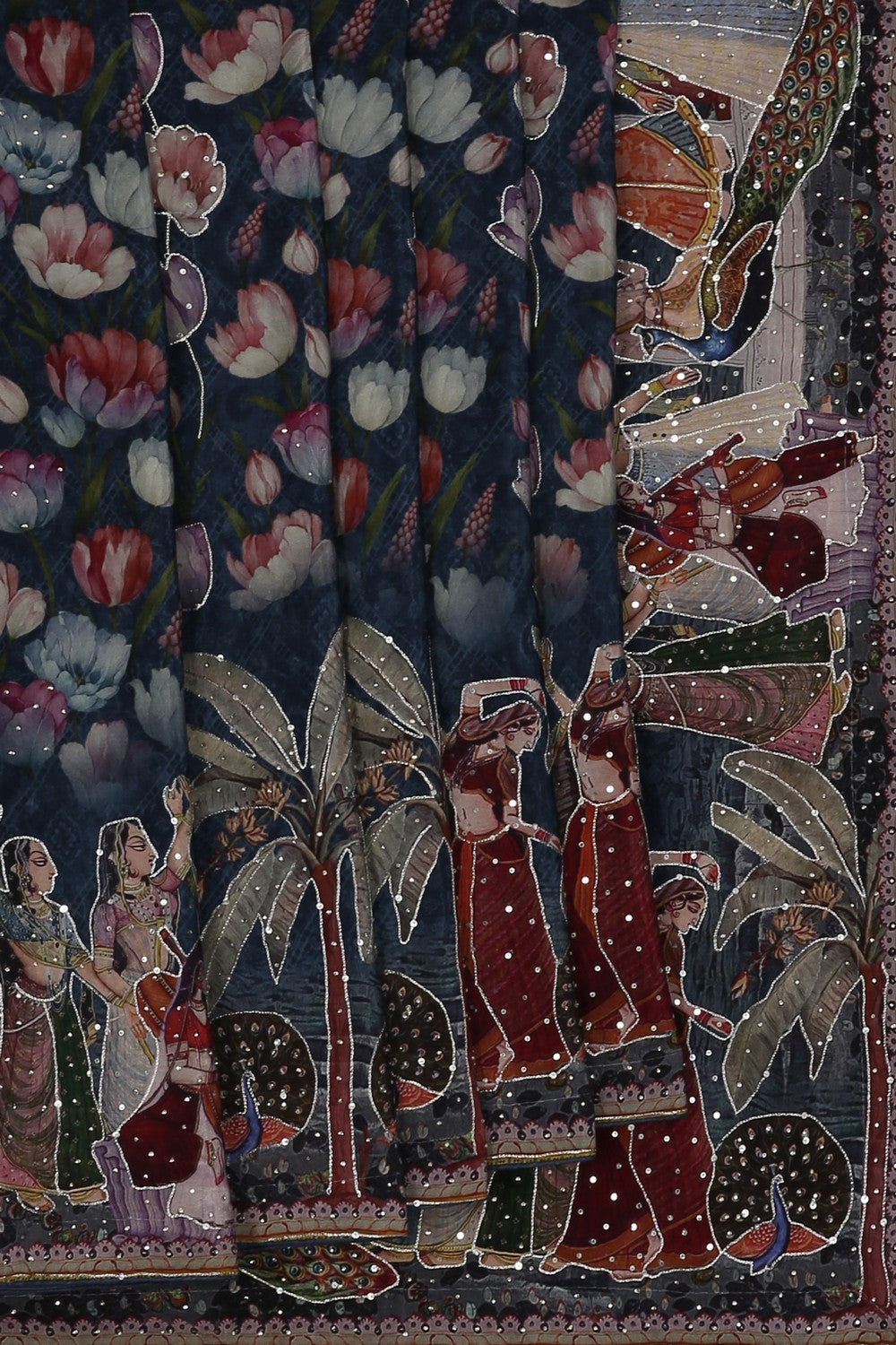Image of A Crepe Embroidery Saree