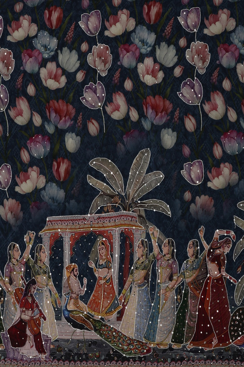 Image of A Crepe Embroidery Saree