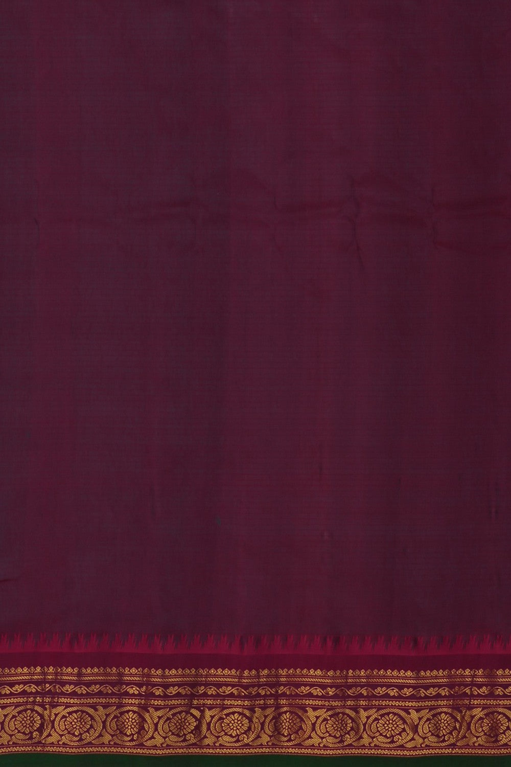 Image of Gadwal Cotton Silk Mustard Saree