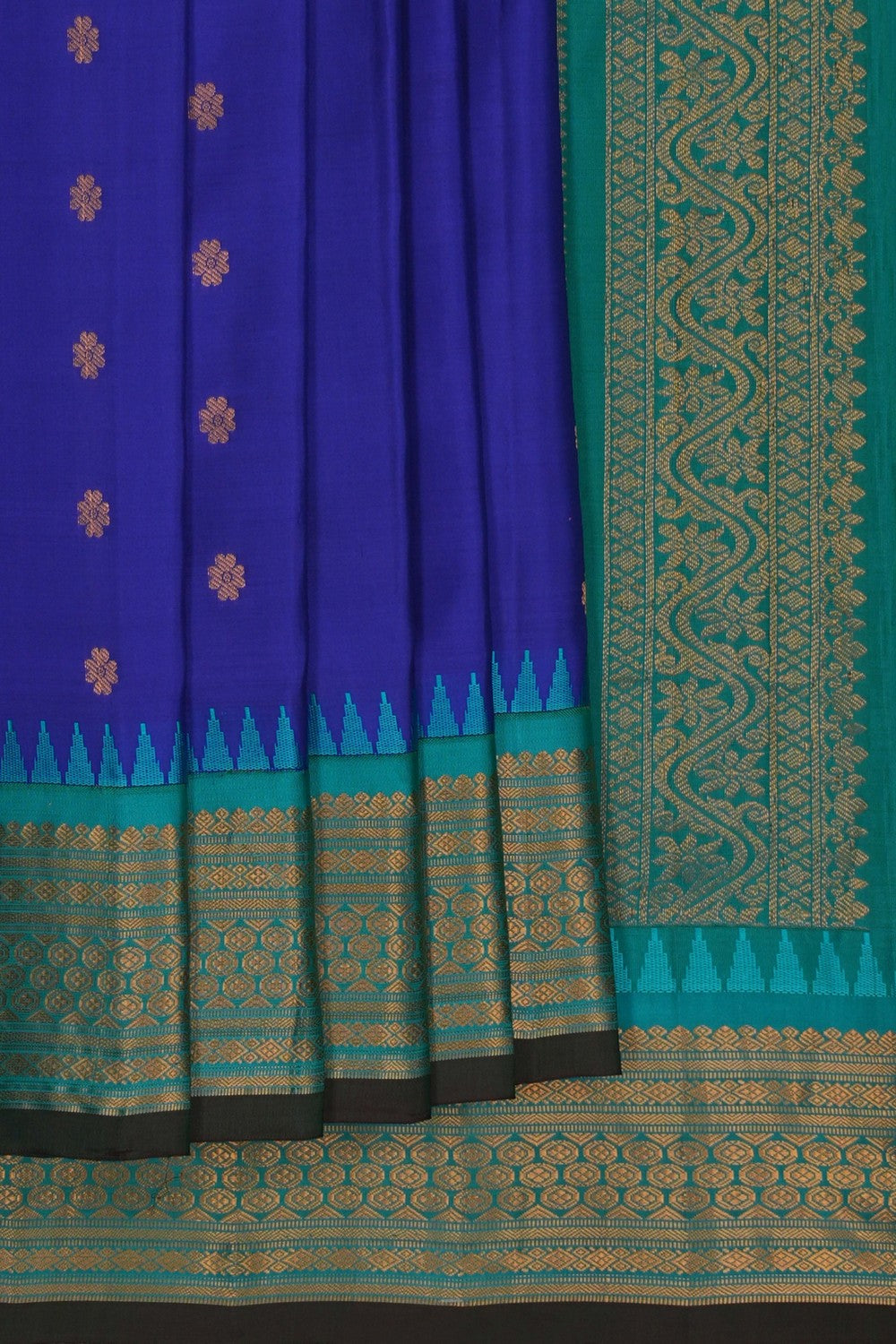 Image of Gadwal Silk Purple Saree