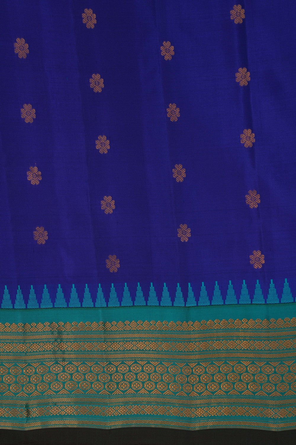 Image of Gadwal Silk Purple Saree