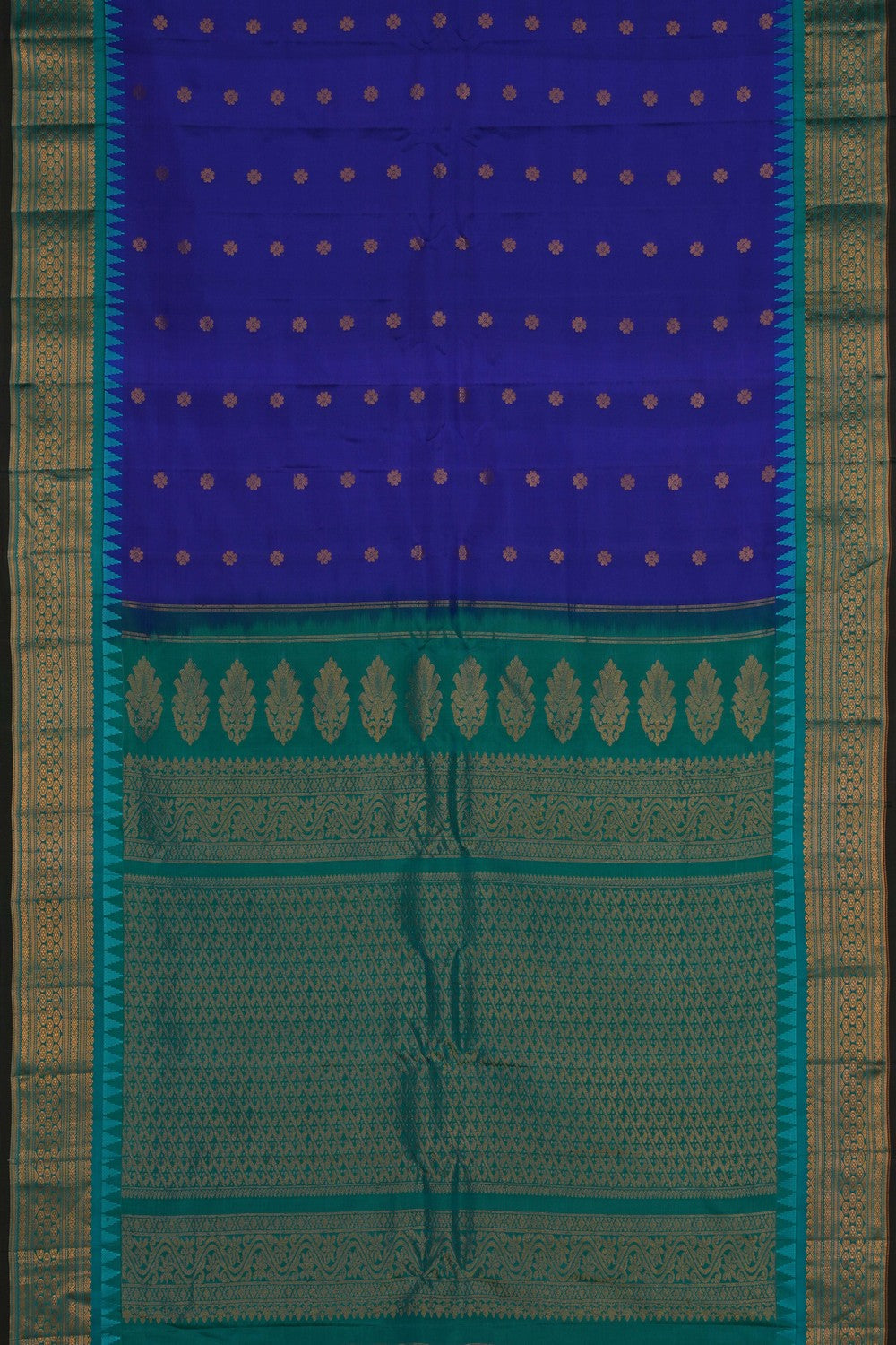 Image of Gadwal Silk Purple Saree
