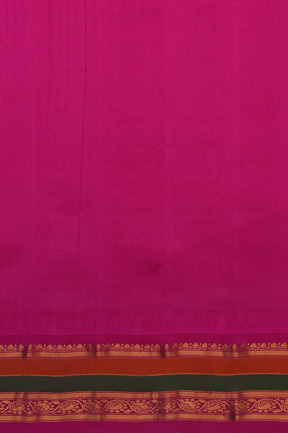 Image of Gadwal Silk Kattam Ivory Off-White Saree