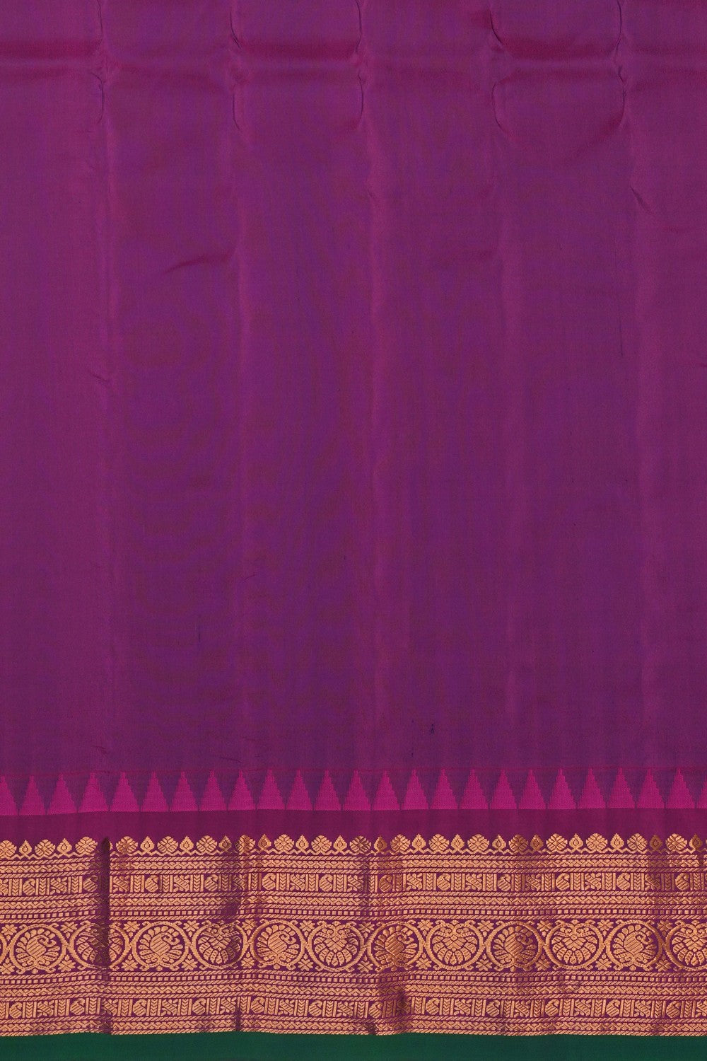 Image of Gadwal Silk Kattam Yellow Saree