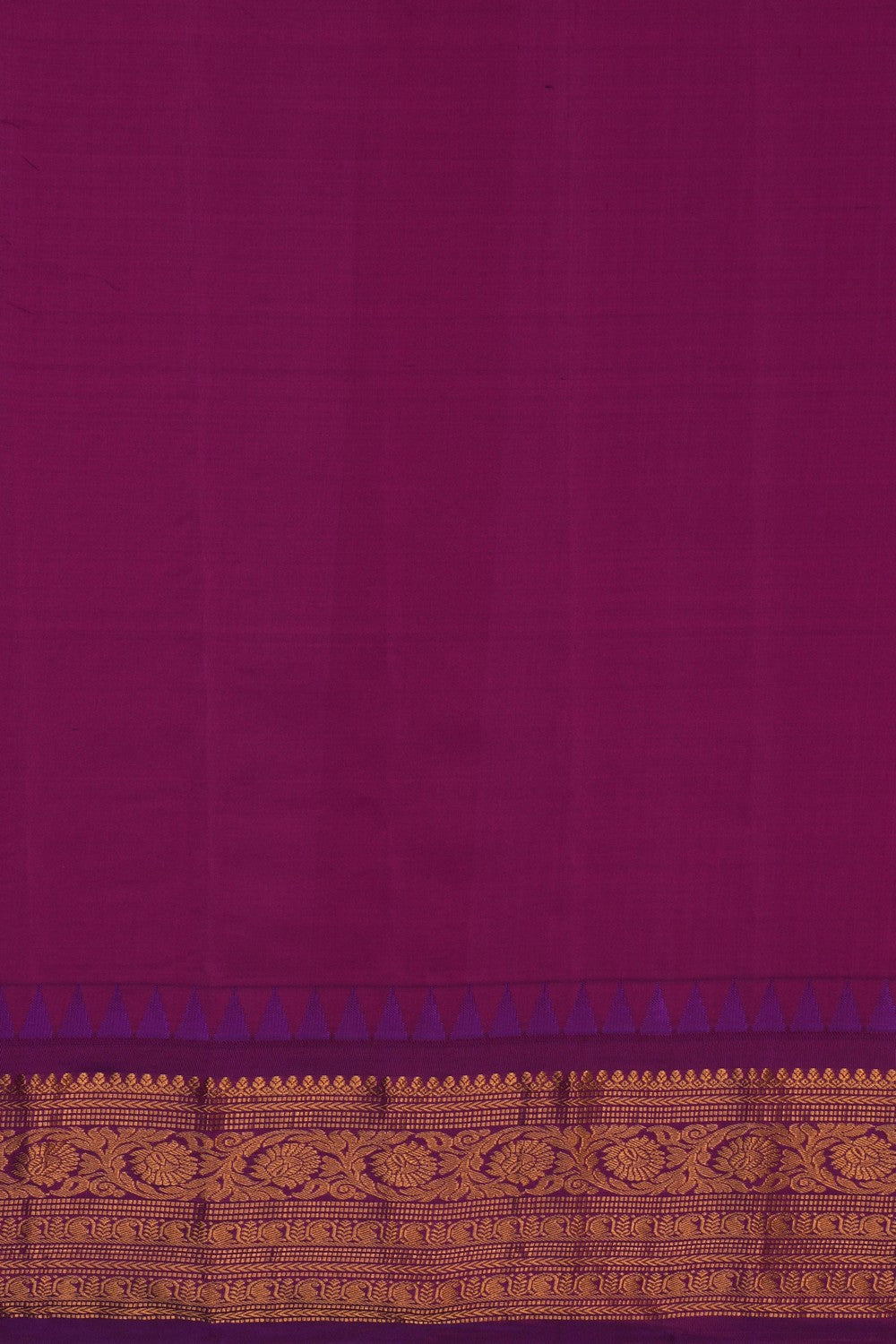 Image of Gadwal Silk Kattam Sea Green Saree