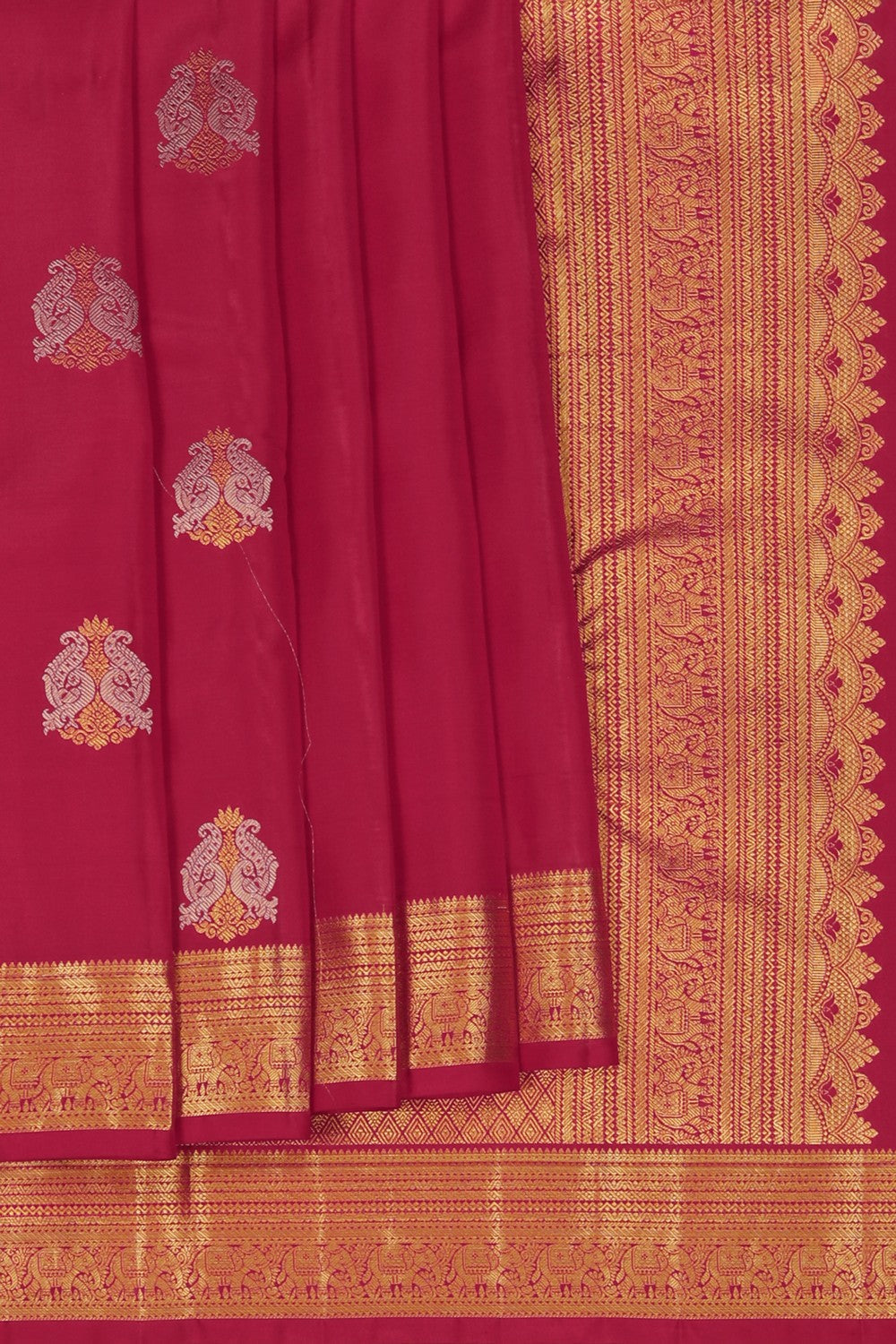 Image of South Silk Red Saree
