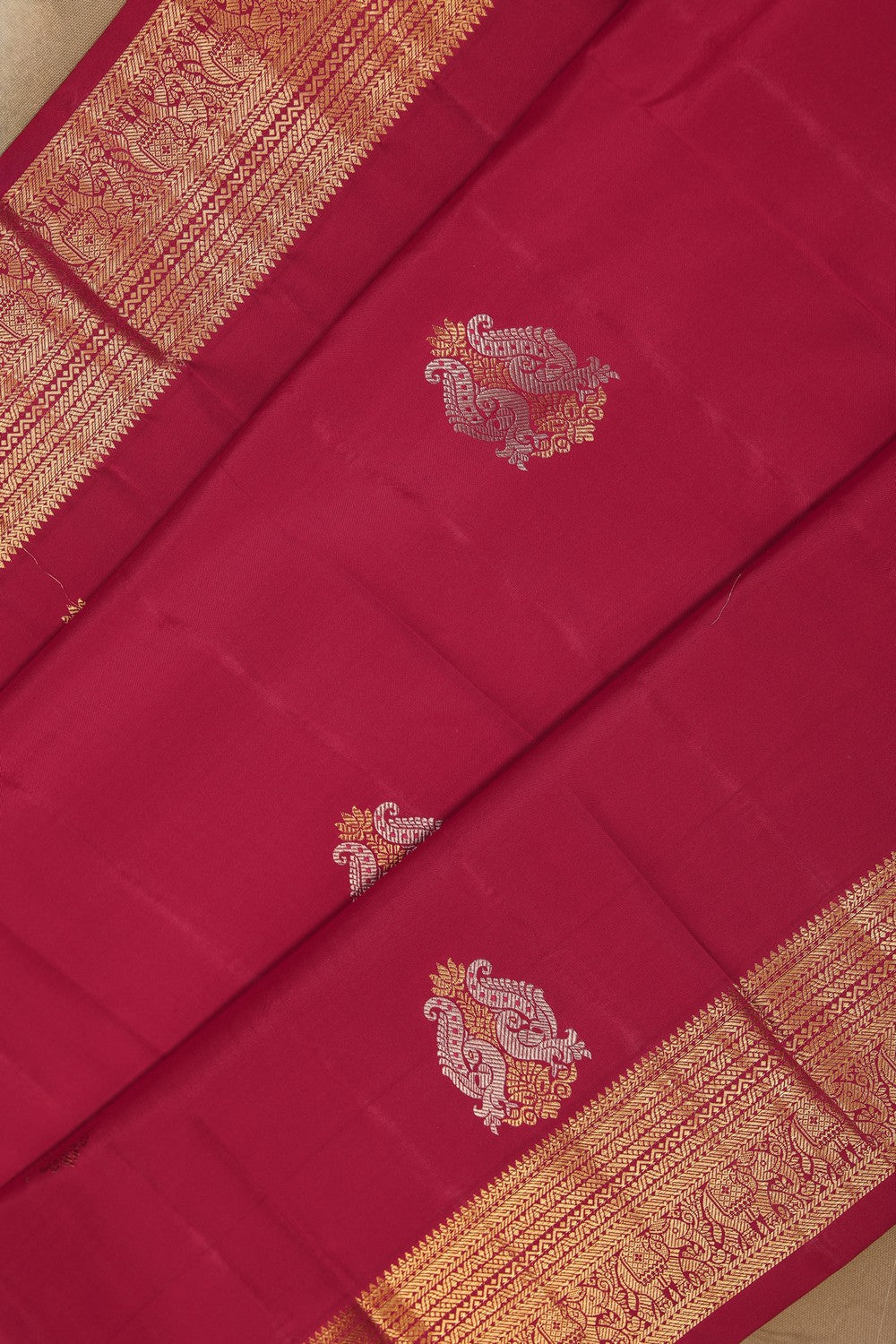 Image of South Silk Red Saree