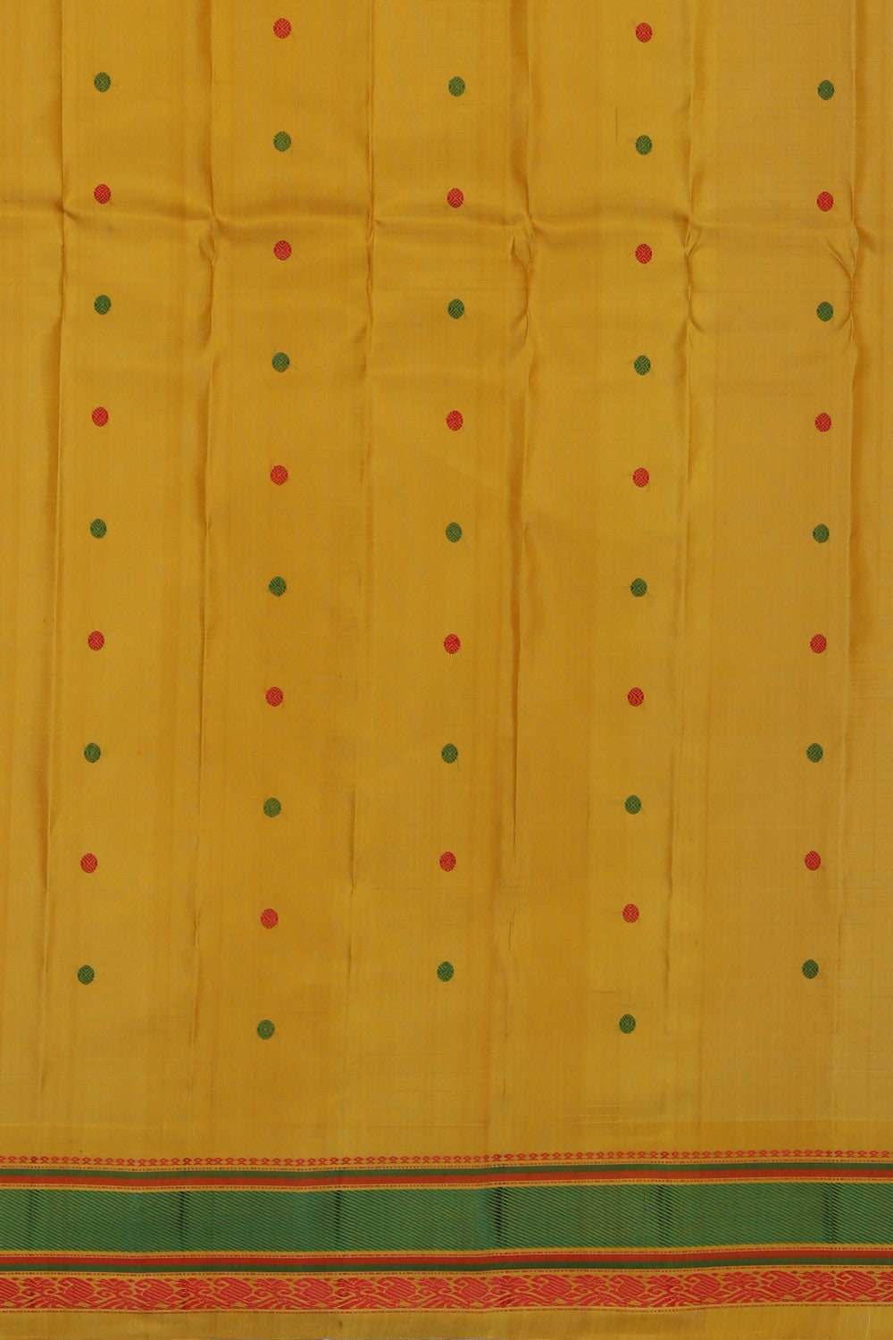 Image of Gadwal Silk Kattam Beige Saree