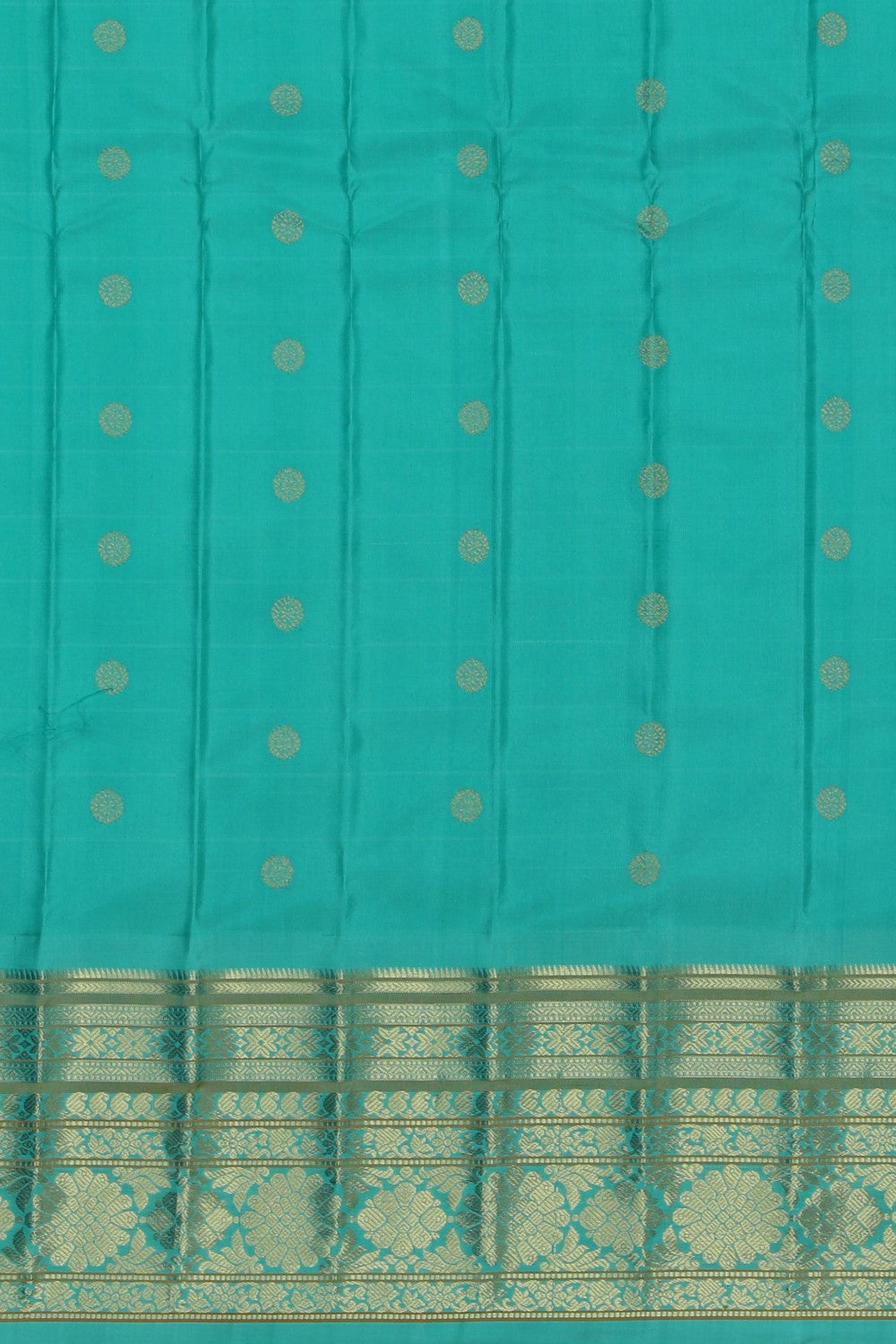 Image of Gadwal Silk Kattam Sunset Orange Saree