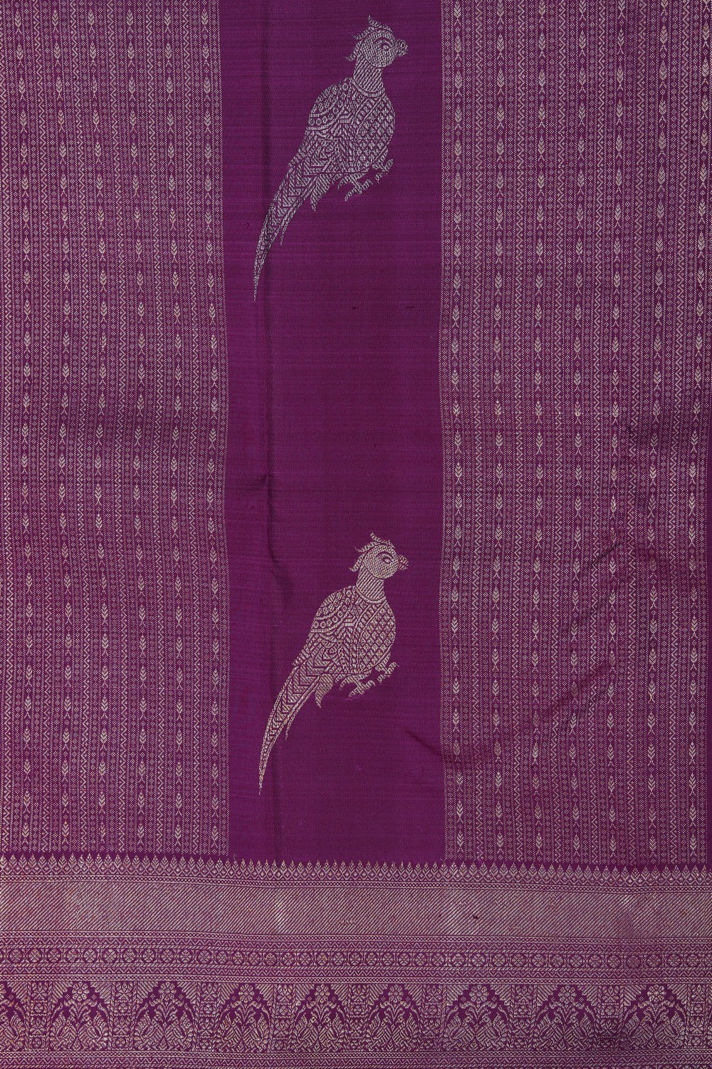 Image of Kanchipattu Plum-Pink Saree