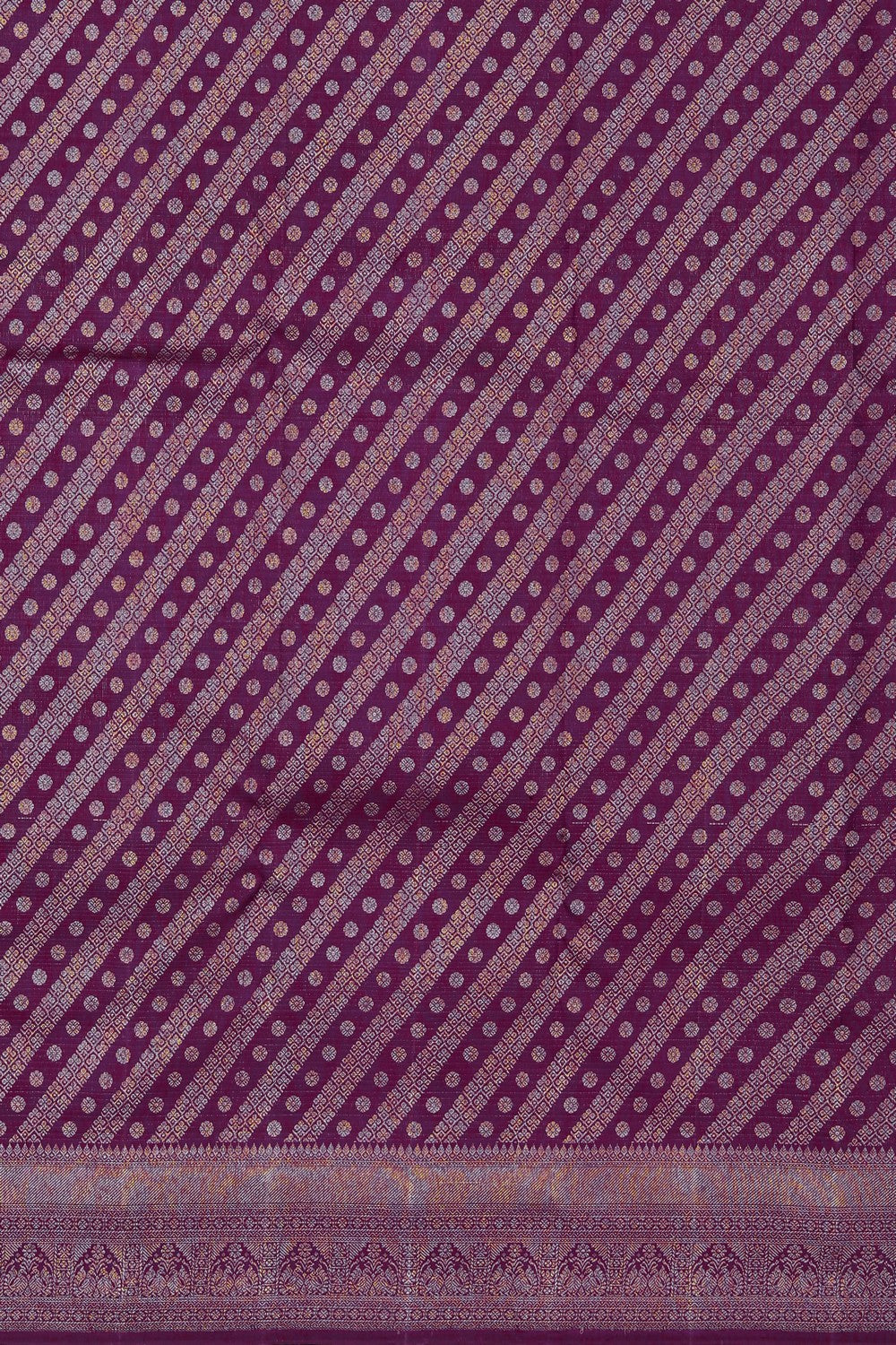Image of Kanchipattu Plum-Pink Saree